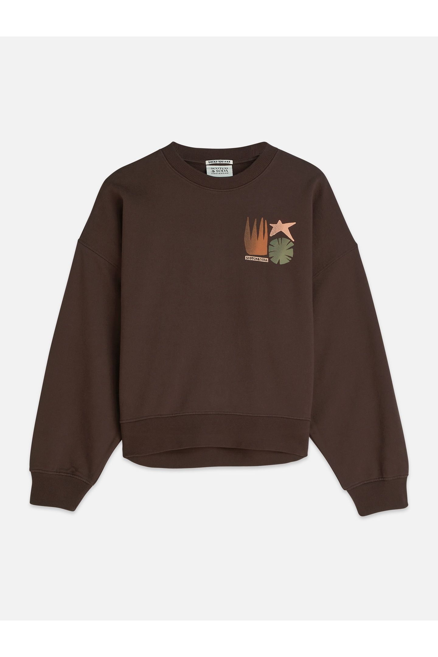 FRONT BACK ARTWORK OVERSIZED-FIT SWEATSHIRT HOT FUDGE 1