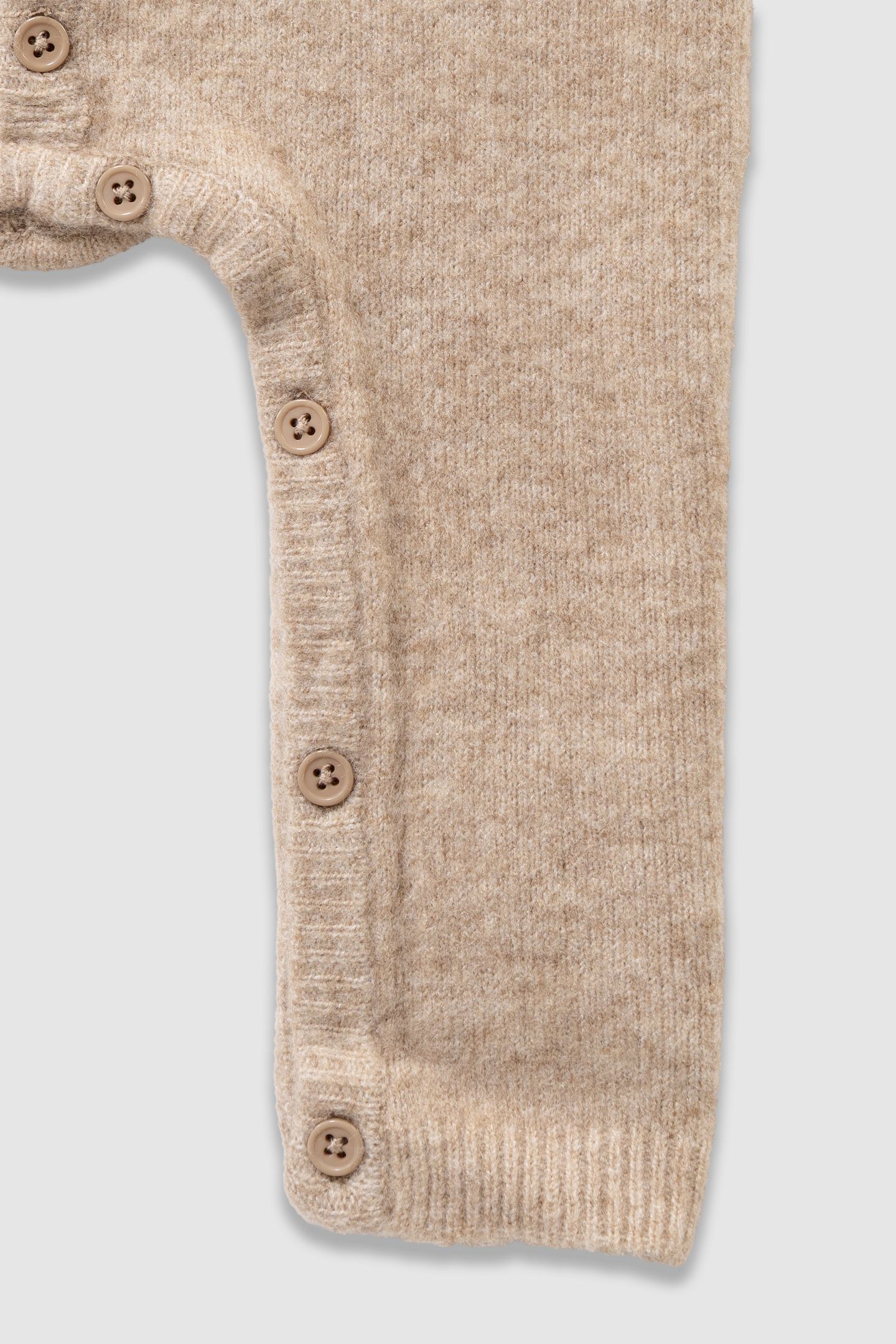 BABY BOYS’ BEIGE KNIT JUMPSUIT AND BEANIE OUTFIT 7