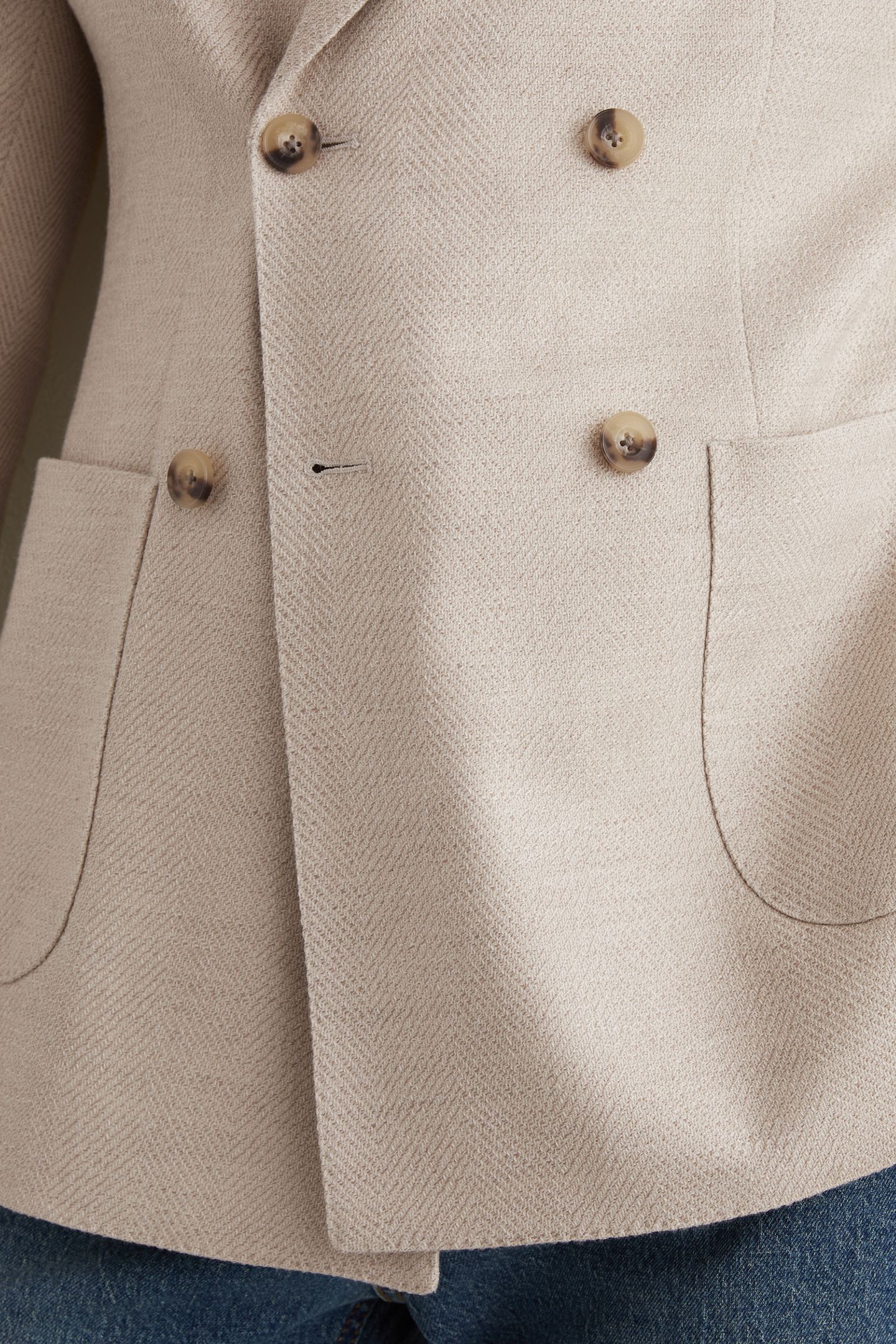 DB HERRINGBONE BLAZER STONE 5