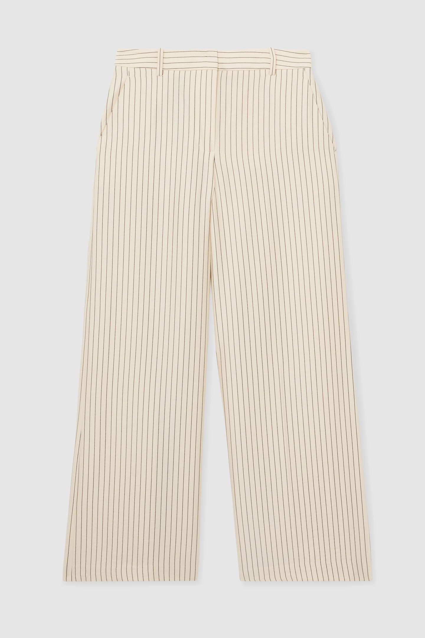 PINSTRIPE WIDE LEG TROUSER CREAM/BLACK 5
