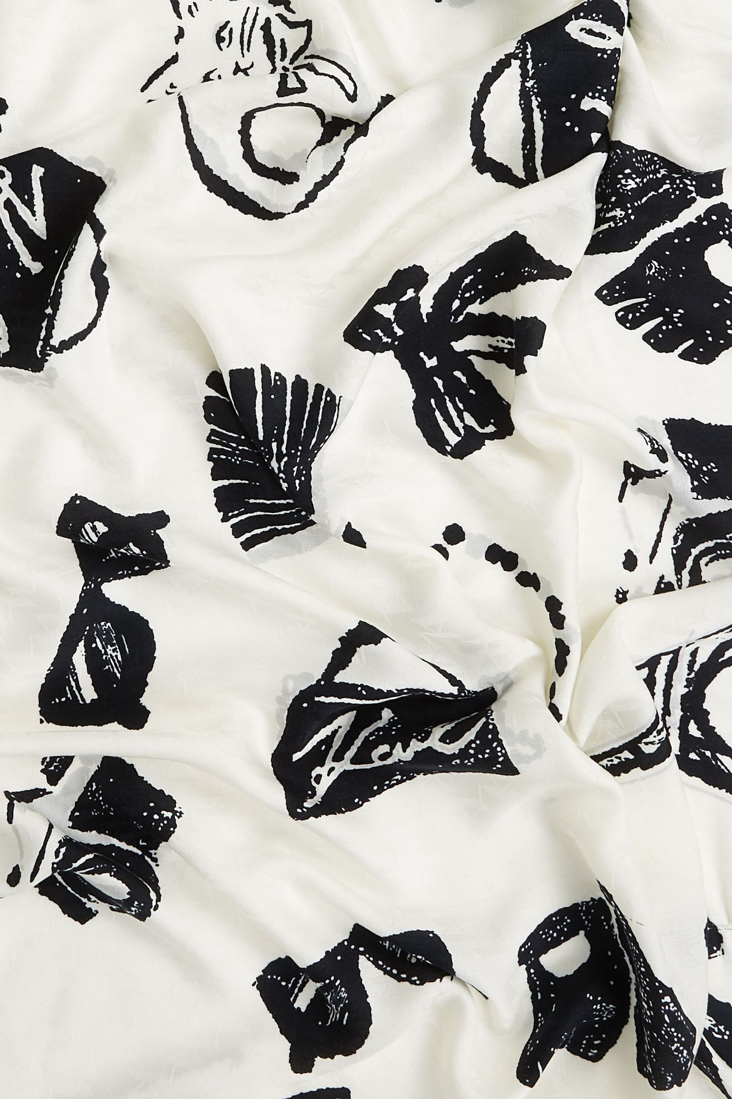 K/MONOGRAM JKRD BL/WH SCARF WHITE/BLACK 5