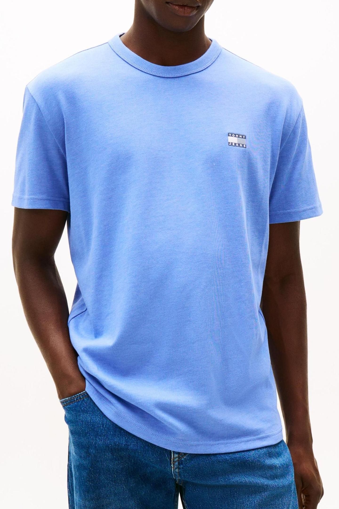TJM REG BADGE TEE LIGHT HORIZON BLUE HEATHER 1