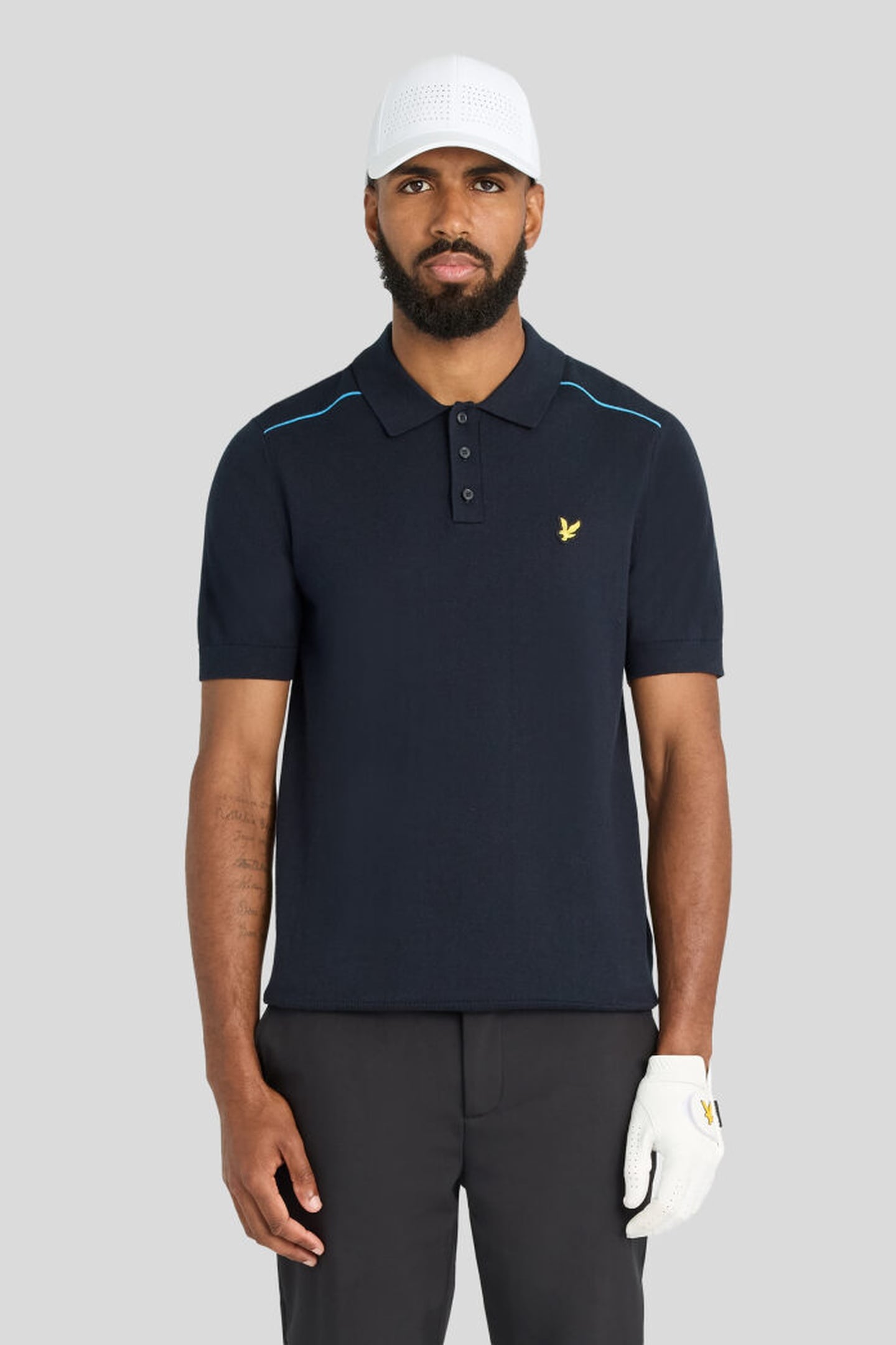 GOLF TIPPED KNITTED POLO DARK NAVY 1