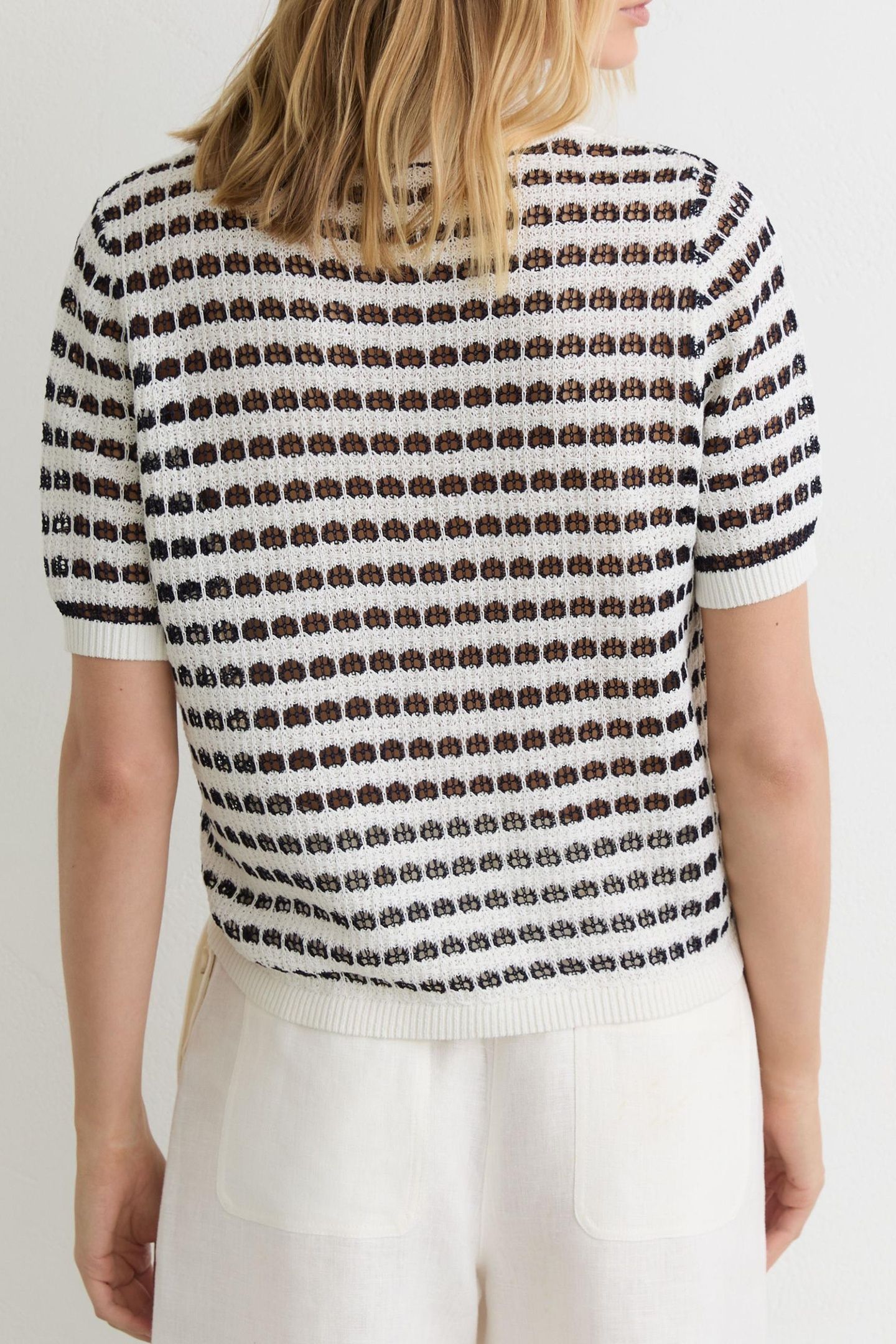 PATTERN POLO WHITE/NAVY 2