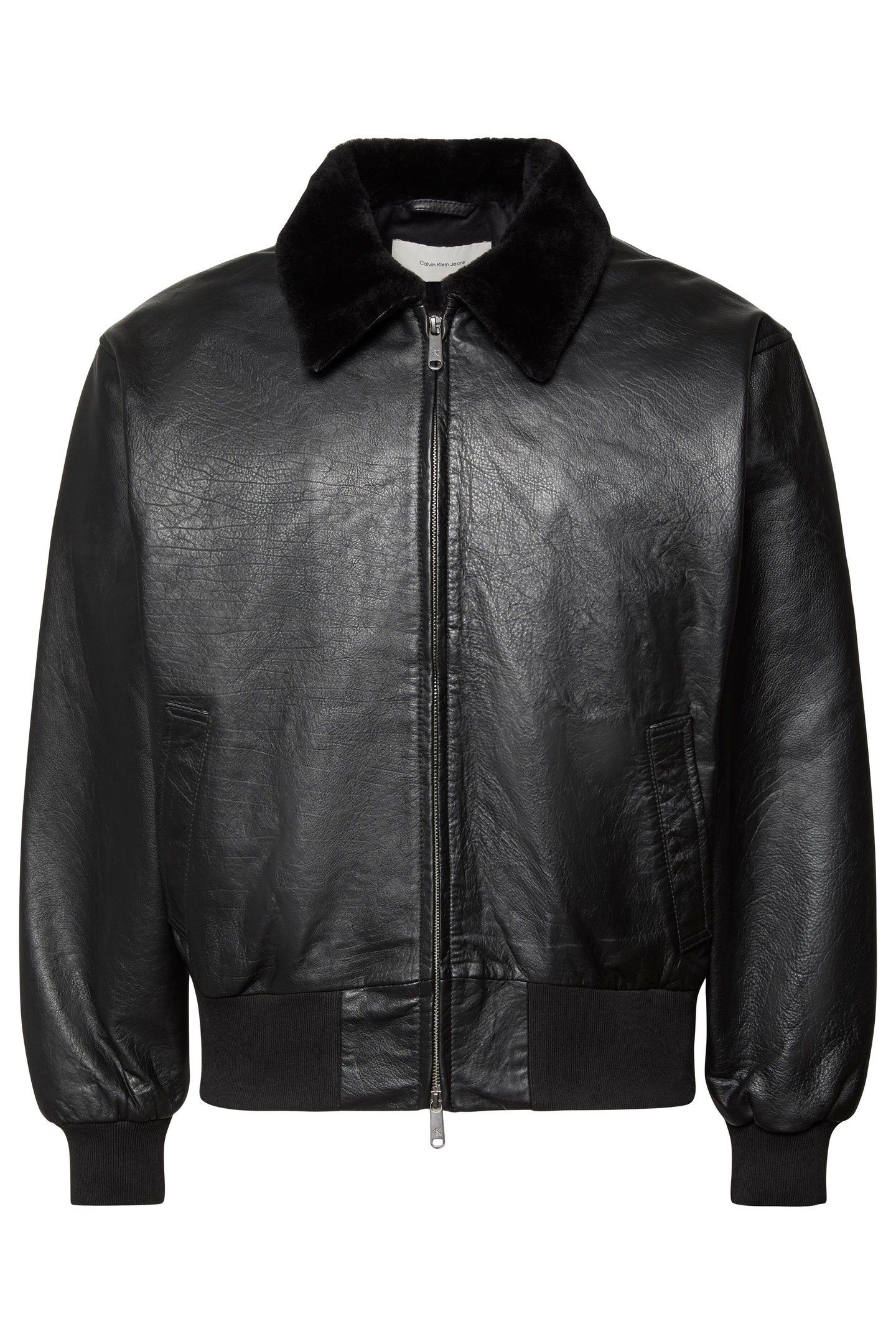 LS LEATHER BOMBER BLACK 2