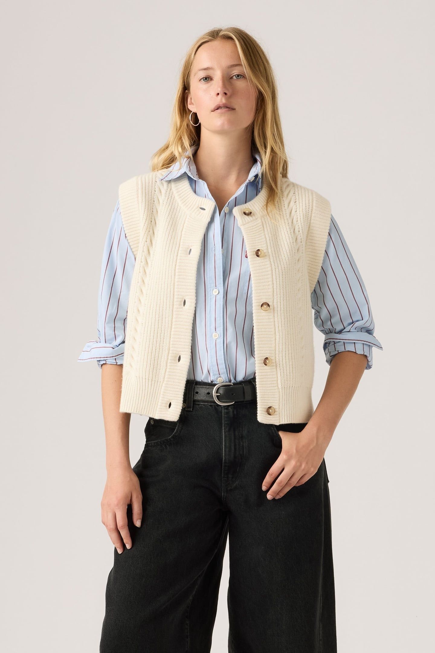 INES CABLE SWEATER VEST 2