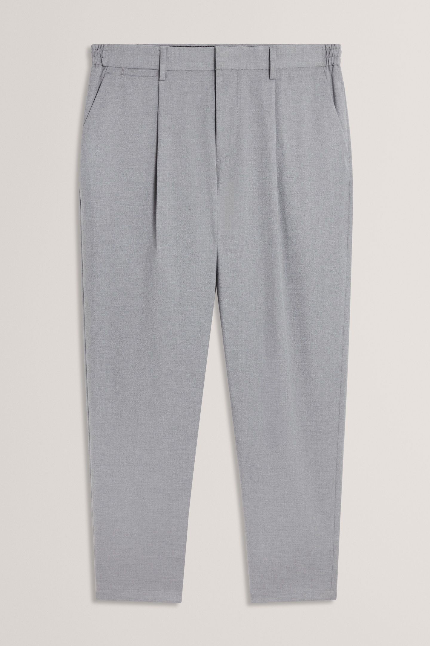 TAPERED FIT WOOL BLEND TROUSER GREY 3