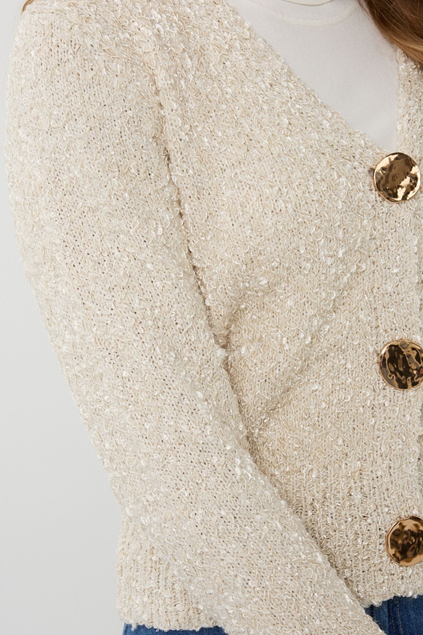 CARDIGAN FANCY BUTTON OFF WHITE 7
