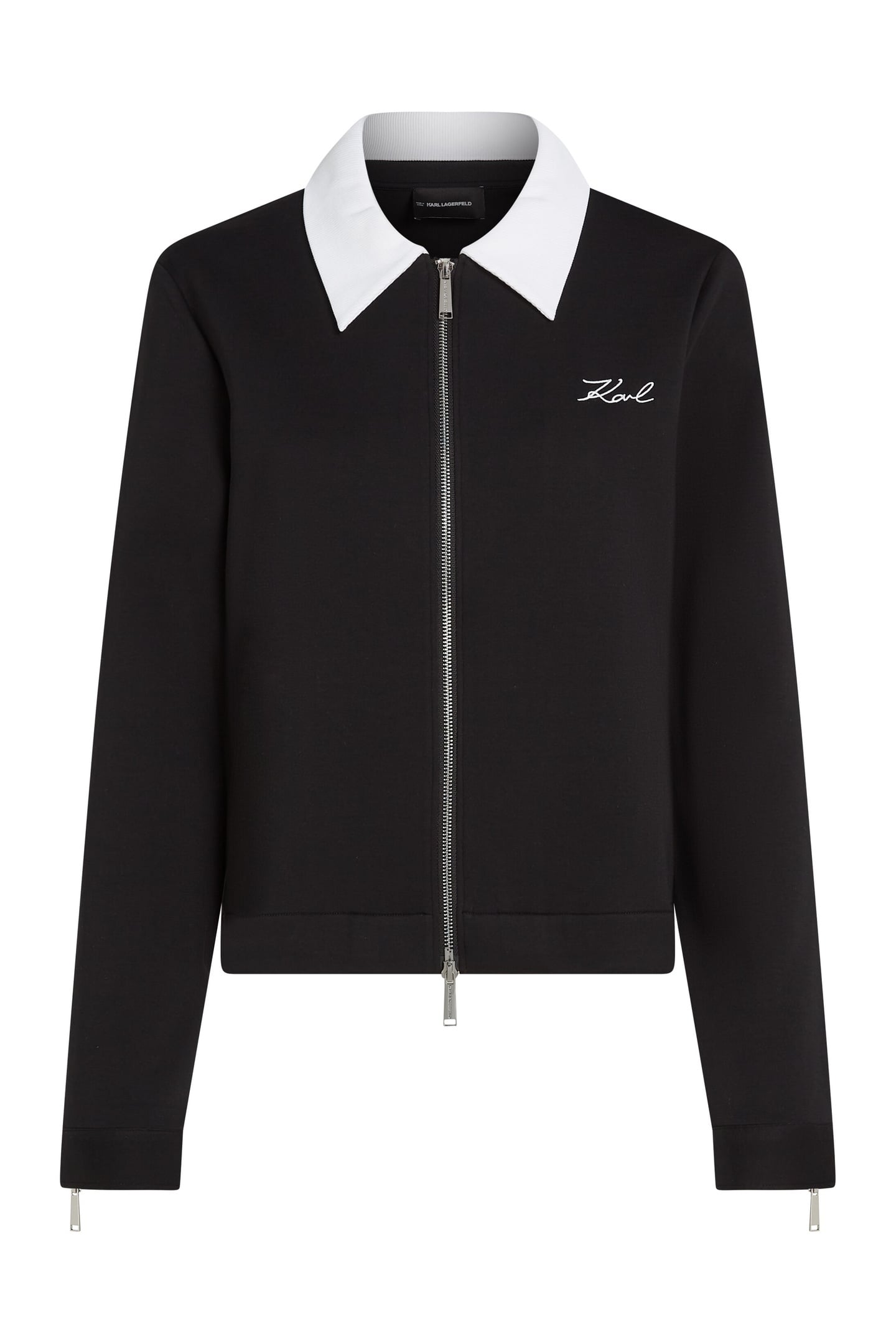 BW TWO WAY ZIP UP WHITE/BLACK 4