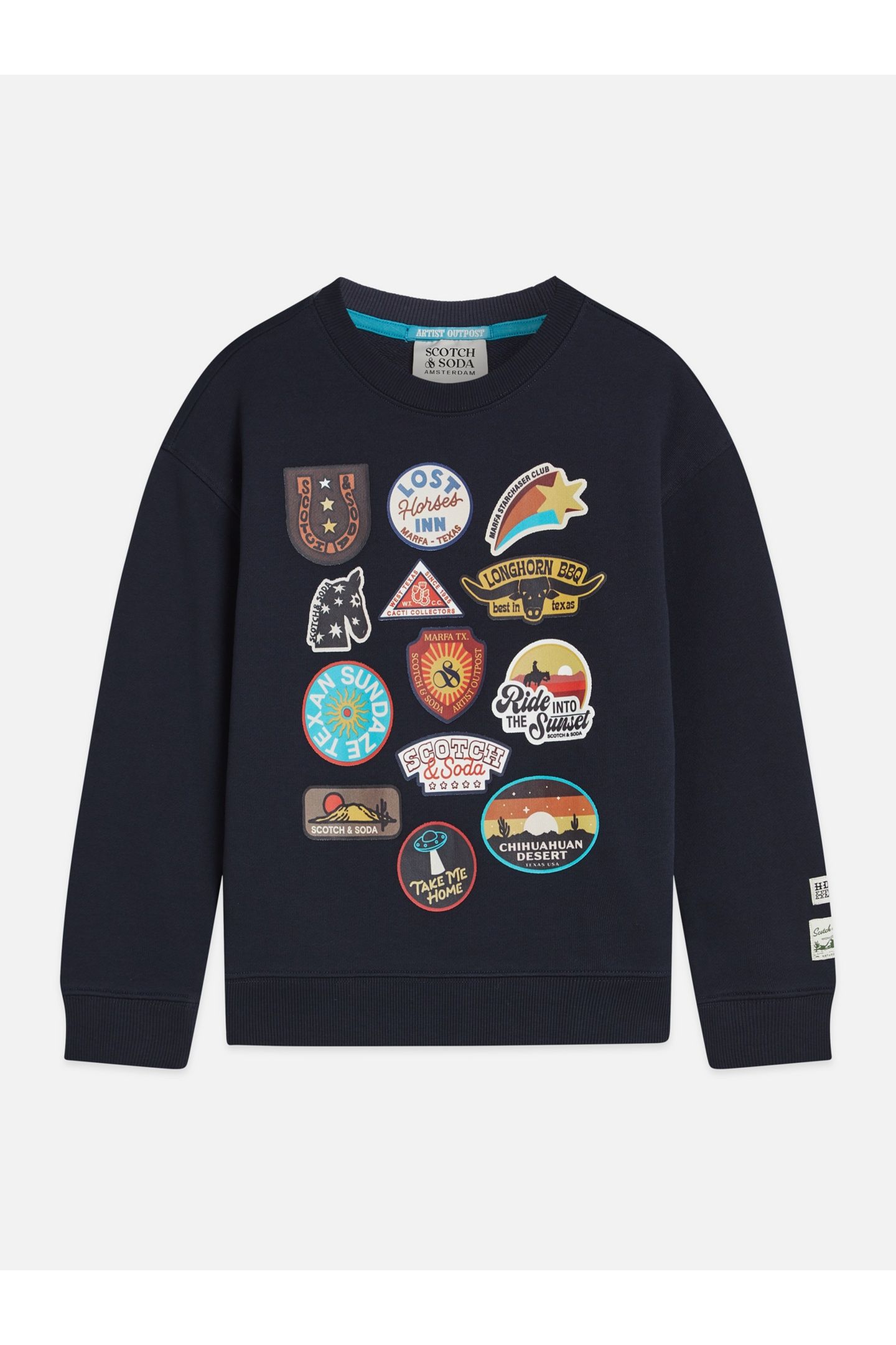 BOYS FRONT ARTWORK OVERSIZEDFIT SWEATSHIRT NAVY 1