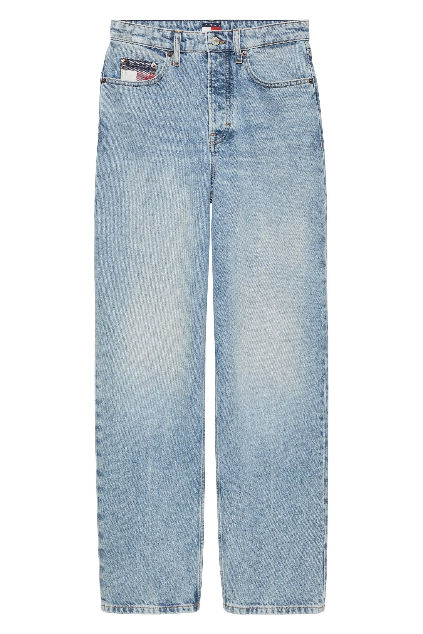 LAYLA HIGH RISE SLIM STRAIGHT DENIM MID LIGHT BLUE 1