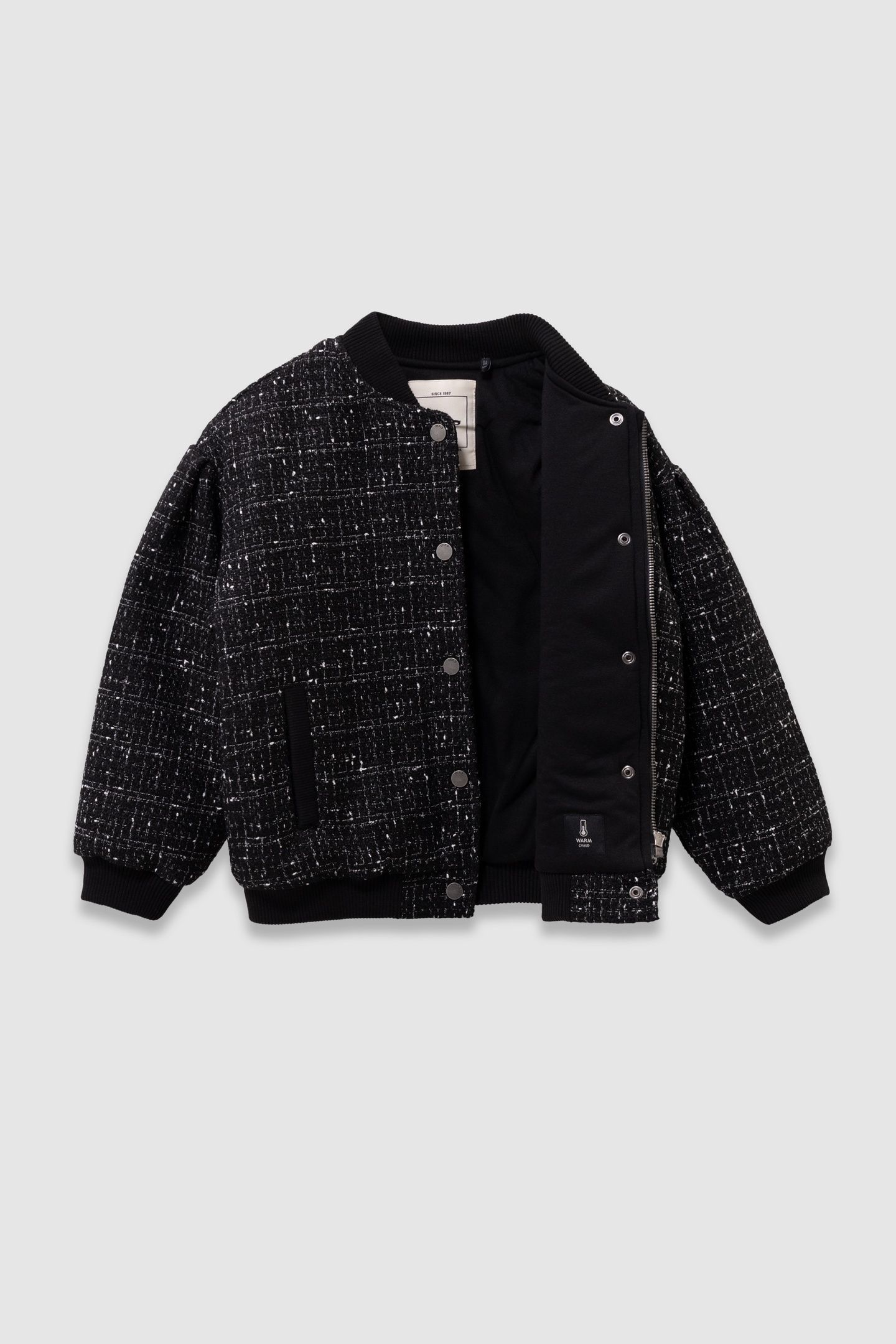 GIRLS’ BLACK TWEED-LOOK JACKET 1