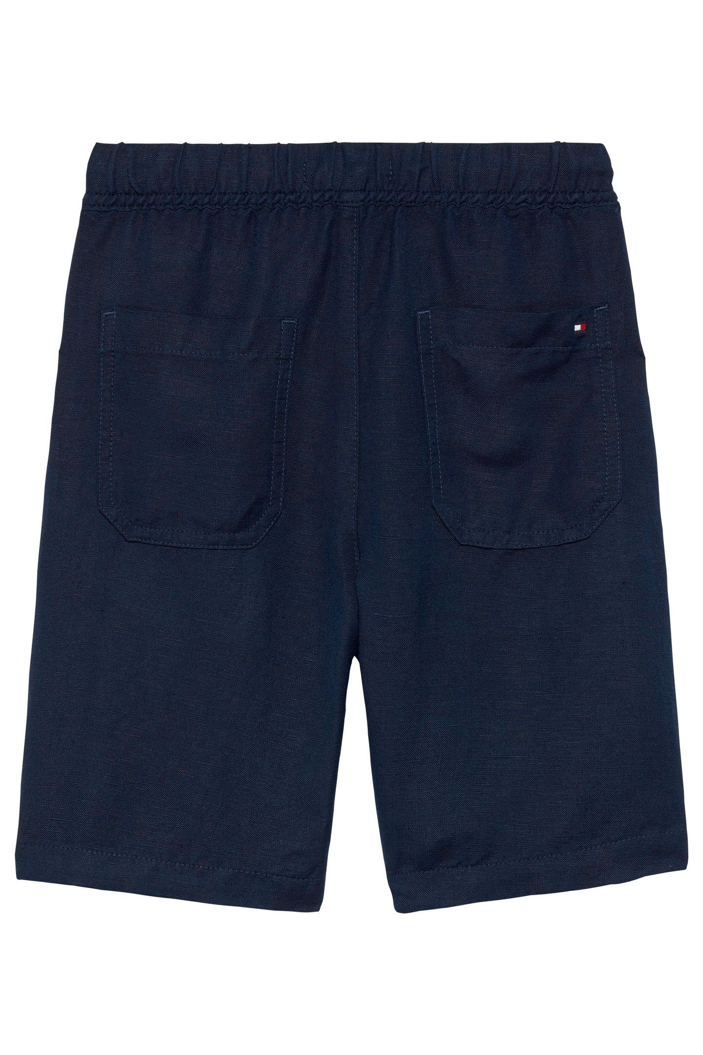 BOYS LINEN BLEND SHORT DARK NIGHT NAVY 3
