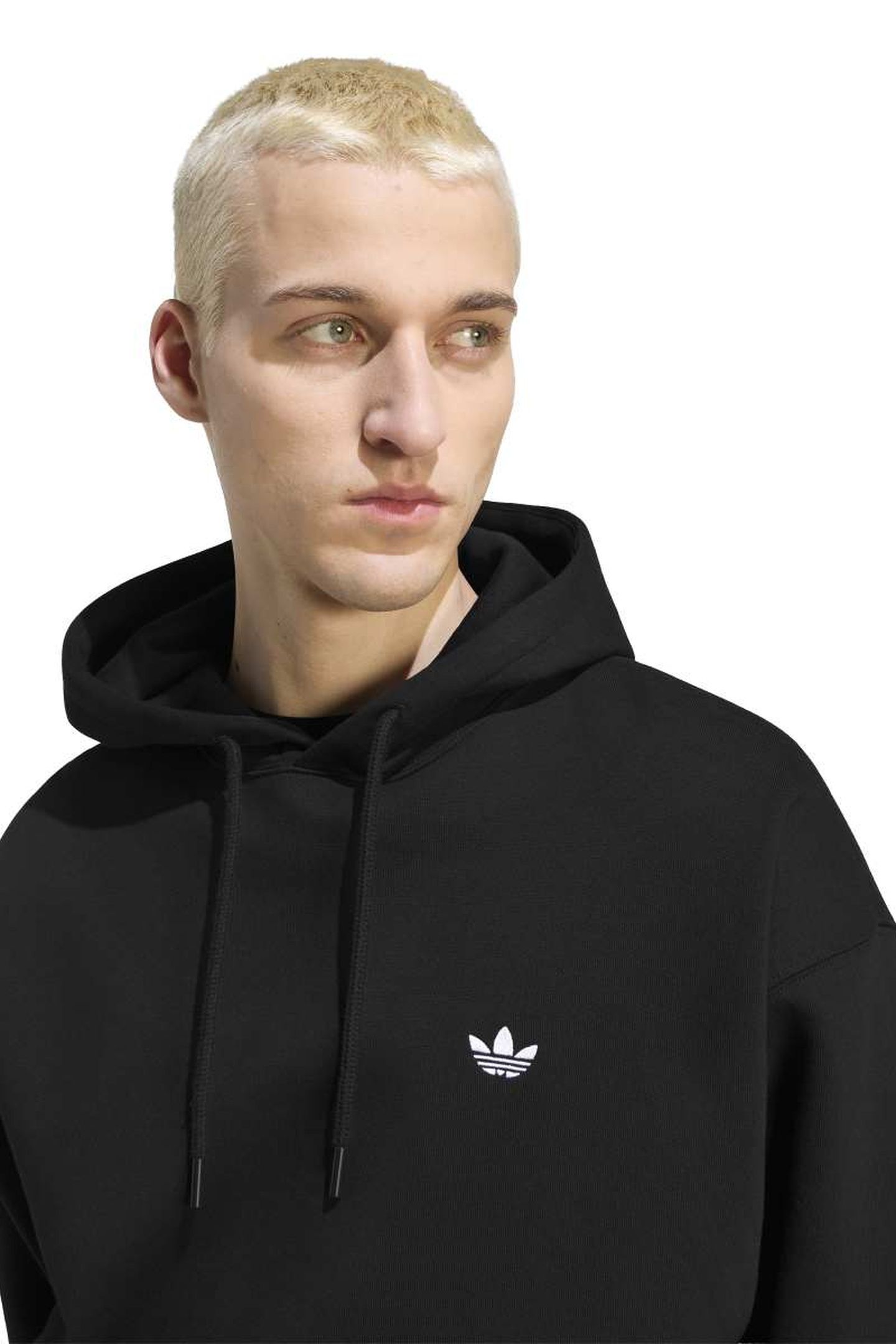 TREFOIL ESSENTIALS LOOSE HOODIE BLACK 5