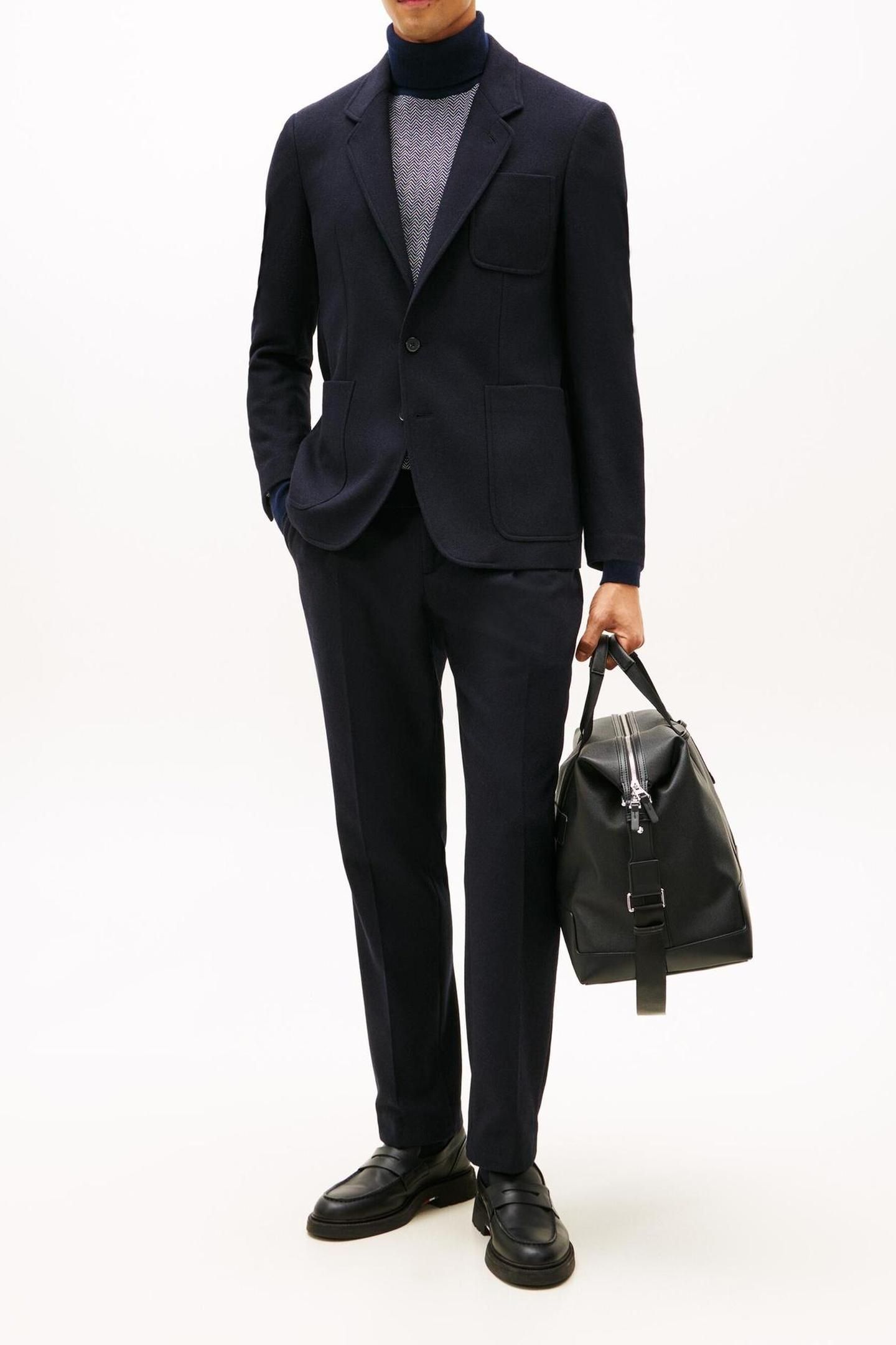 SOFT TECH WOOL FLANEL BLAZER BLUE 2