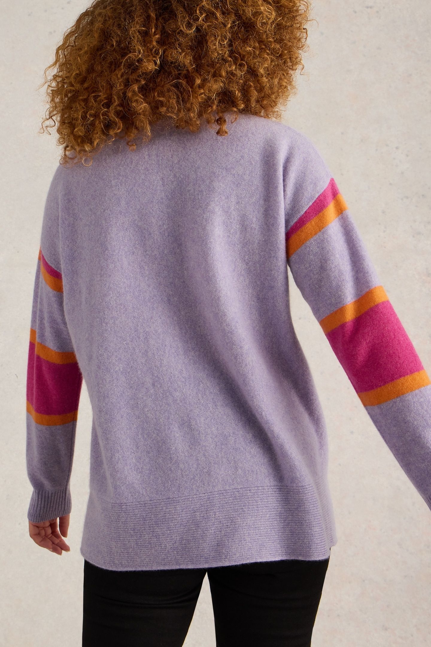 HOLLY HIGH NK STRP CASH JUMP PURPLE MLT 3