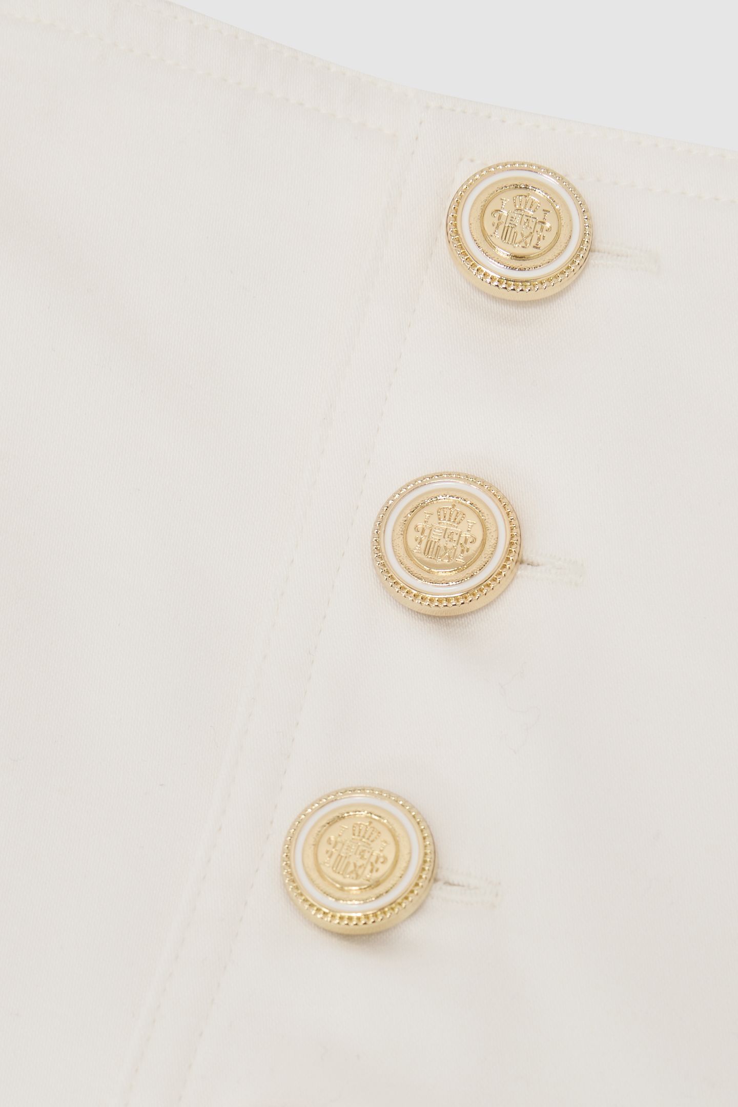 STRUCTURED BUTTON SKIRT IVORY 6