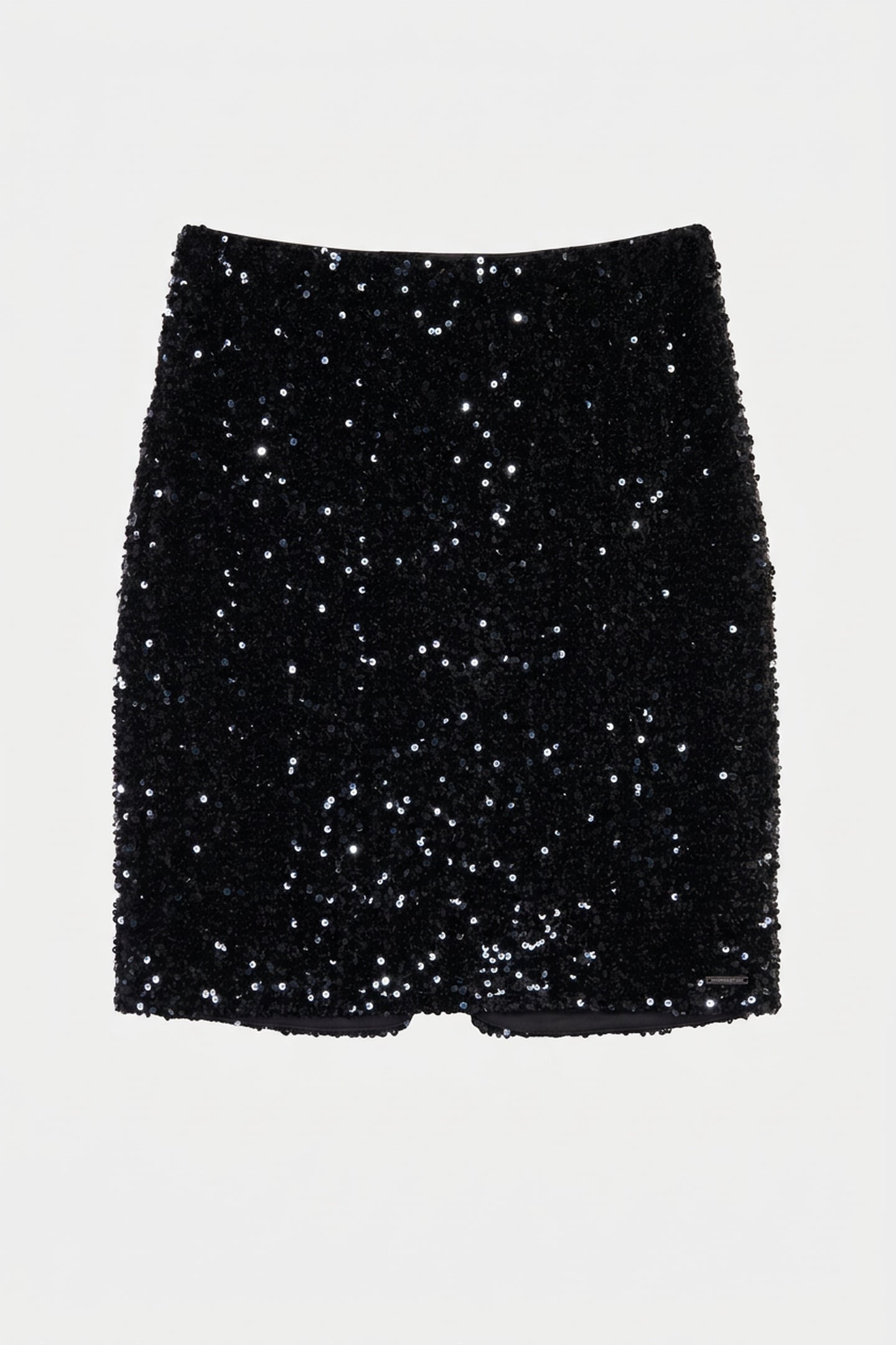 SEQUIN LAYERED MIDI SKIRT COAL 3