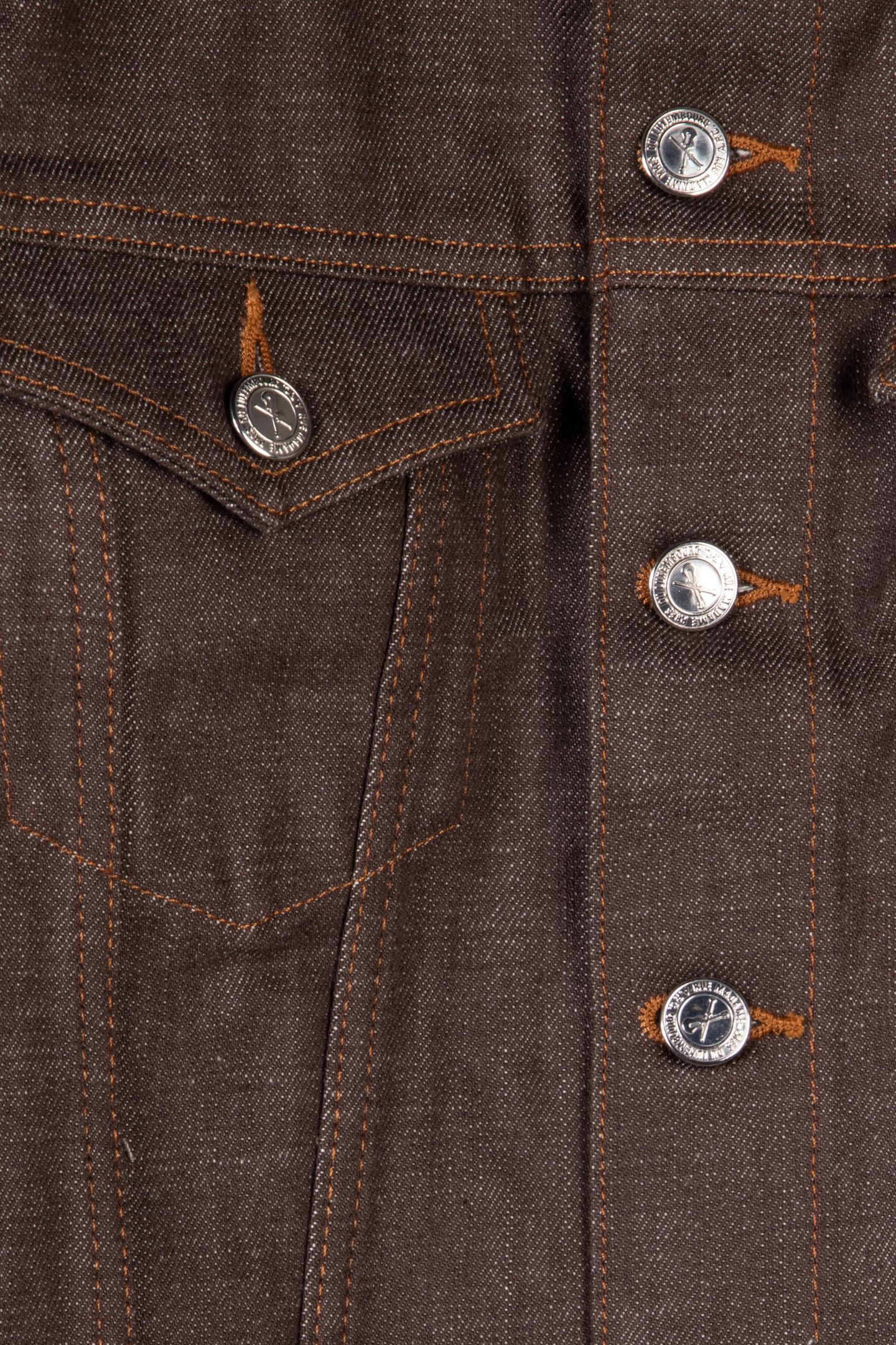 JACKET IN DENIM DARK BROWN 5