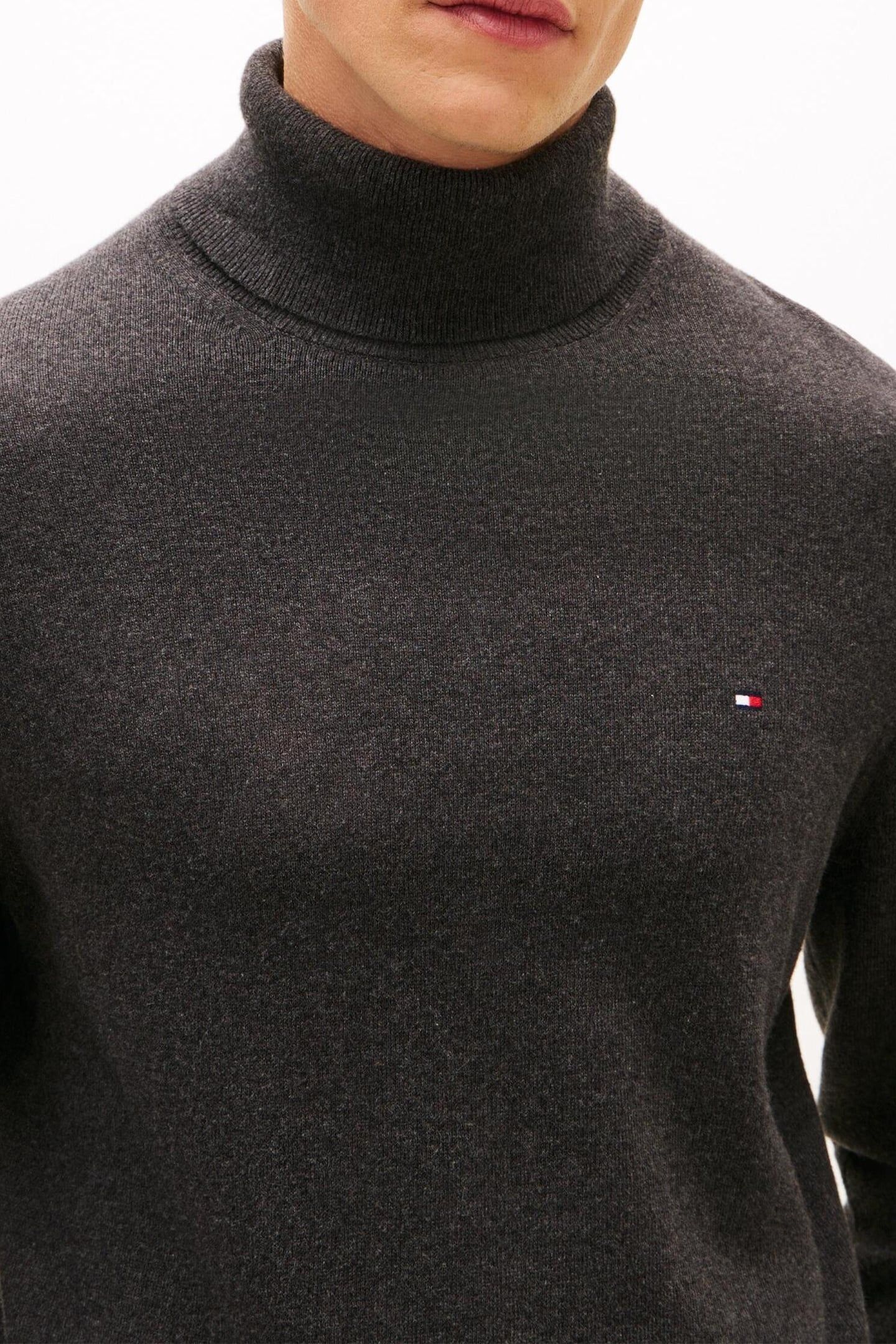 PIMA COTTON CASHMERE SWEATER DARK GREY HEATHER 6