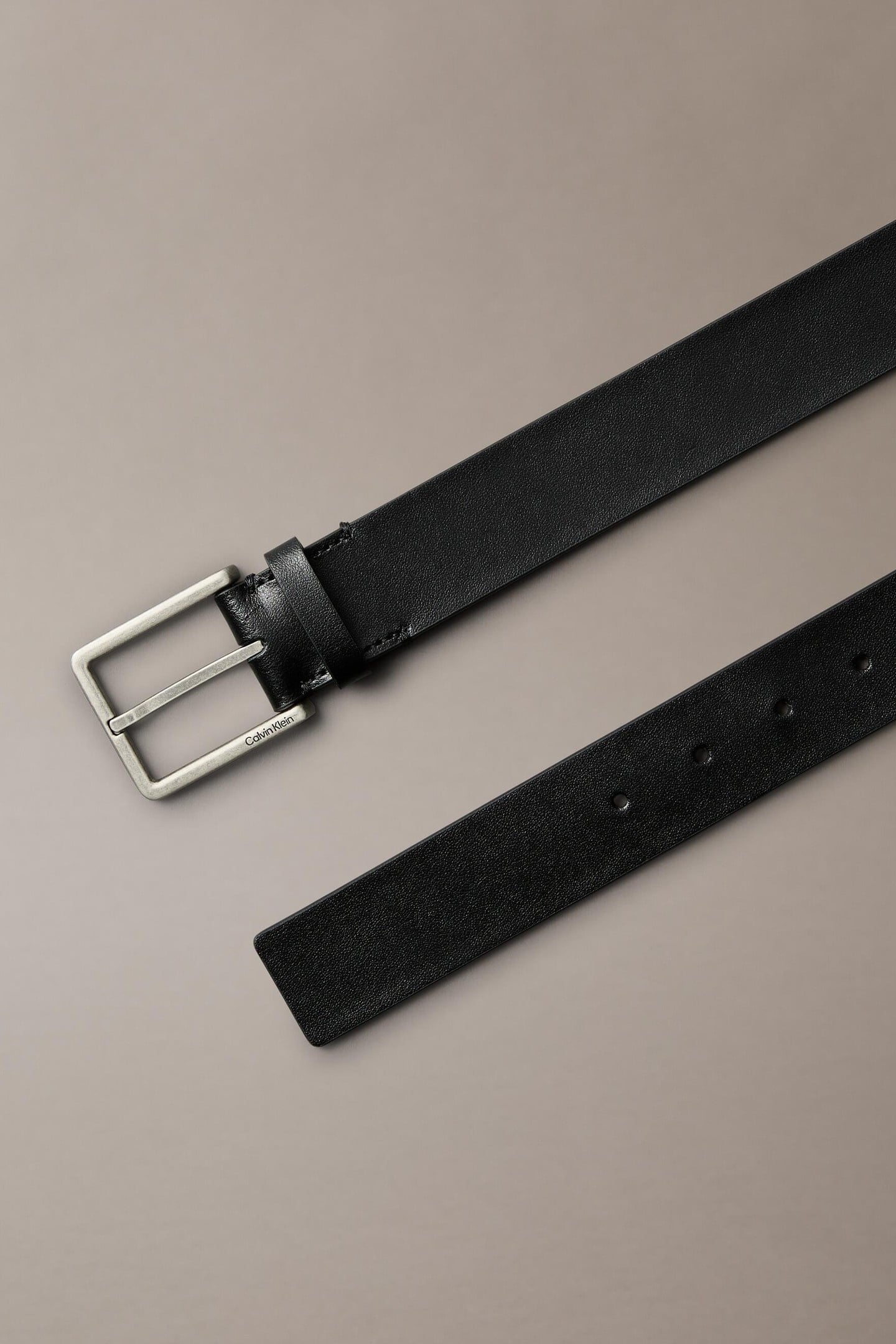 WARMTH BUCKLE SMOOTH BELT BLACK/ANTIQUE SILVER 6