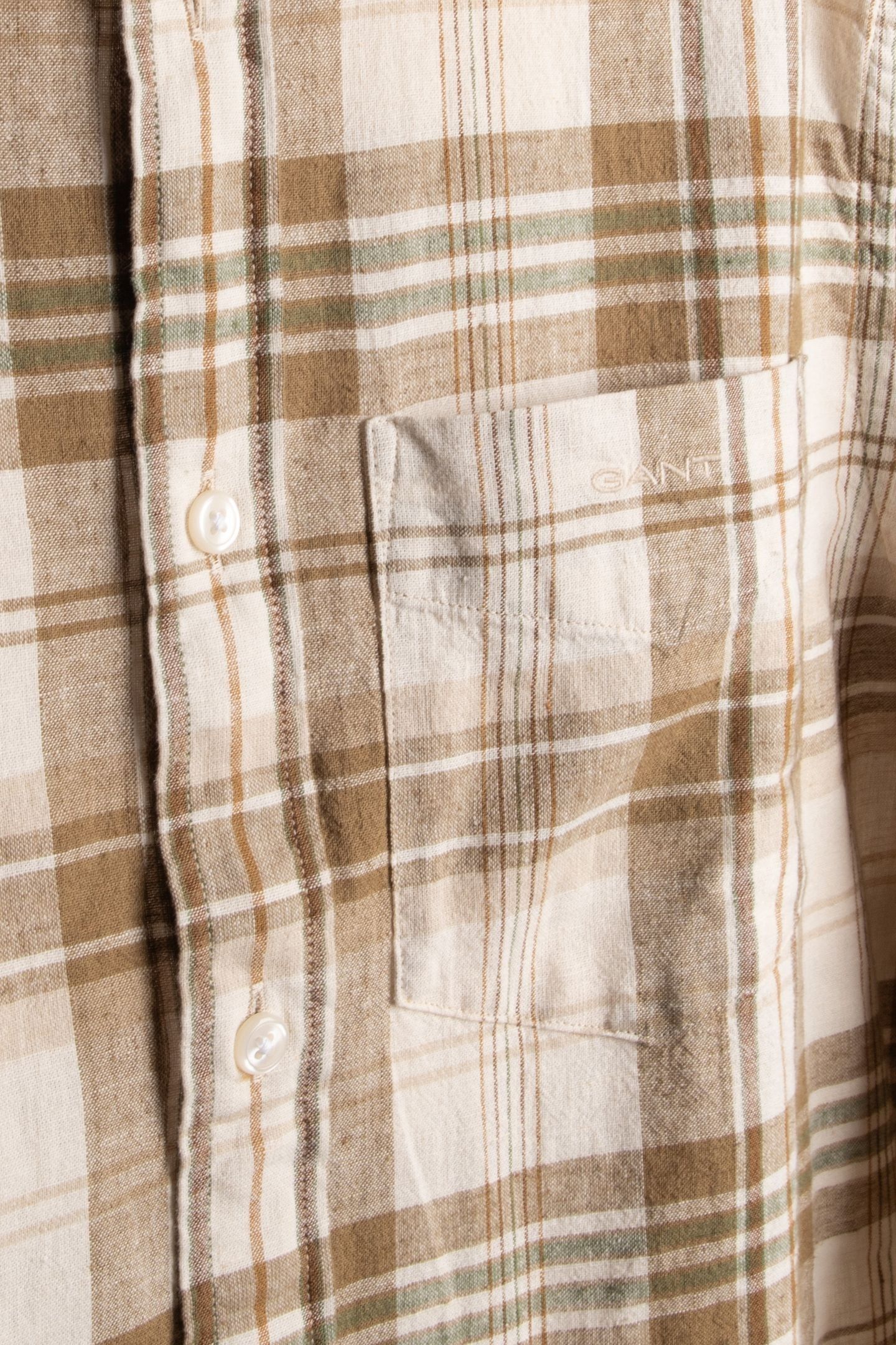 REG COTTON LINEN MADRAS CHECK CREAMED WHITE 4