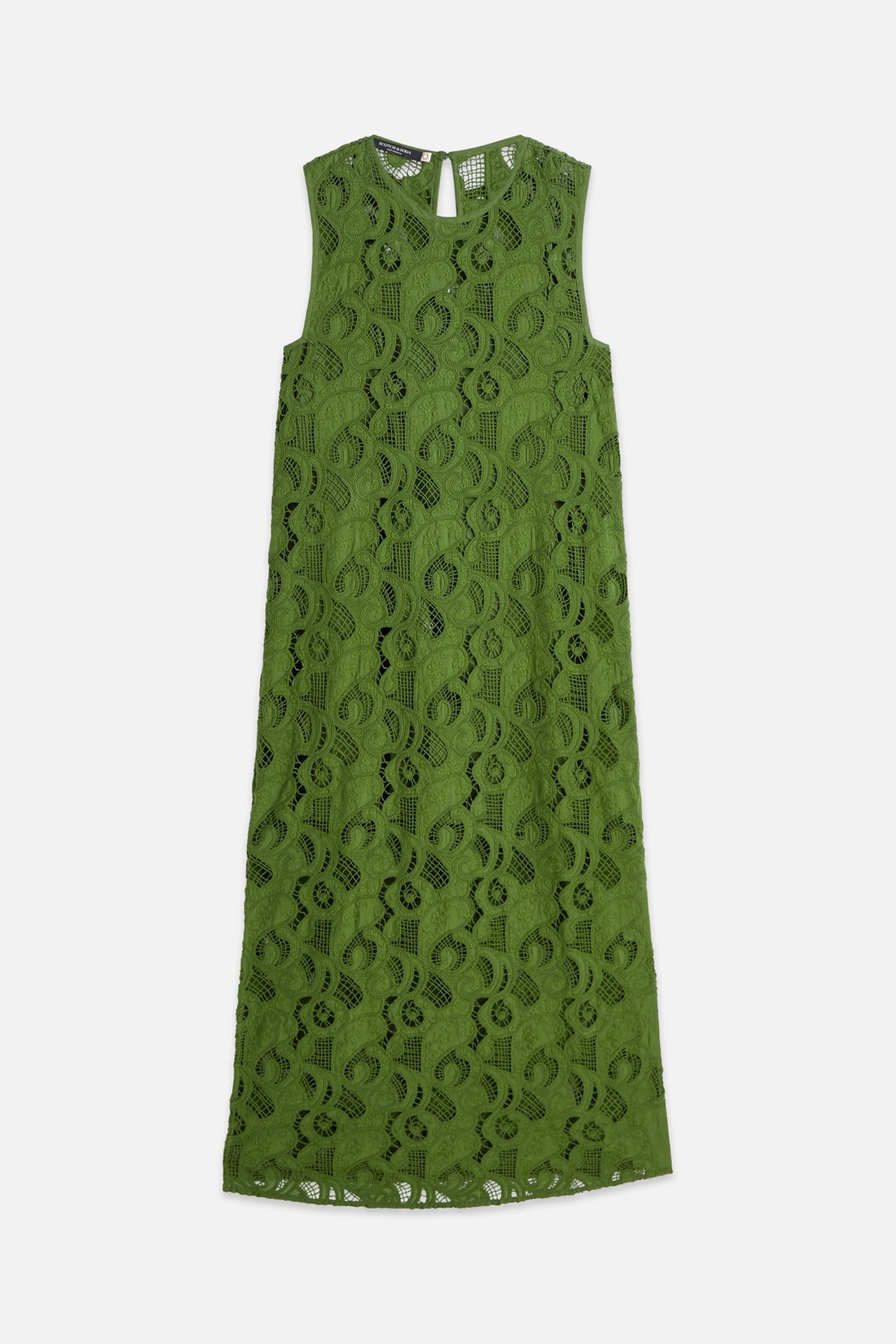 FLAME EMBROIDERY MIDI DRESS GARDEN GREEN 4