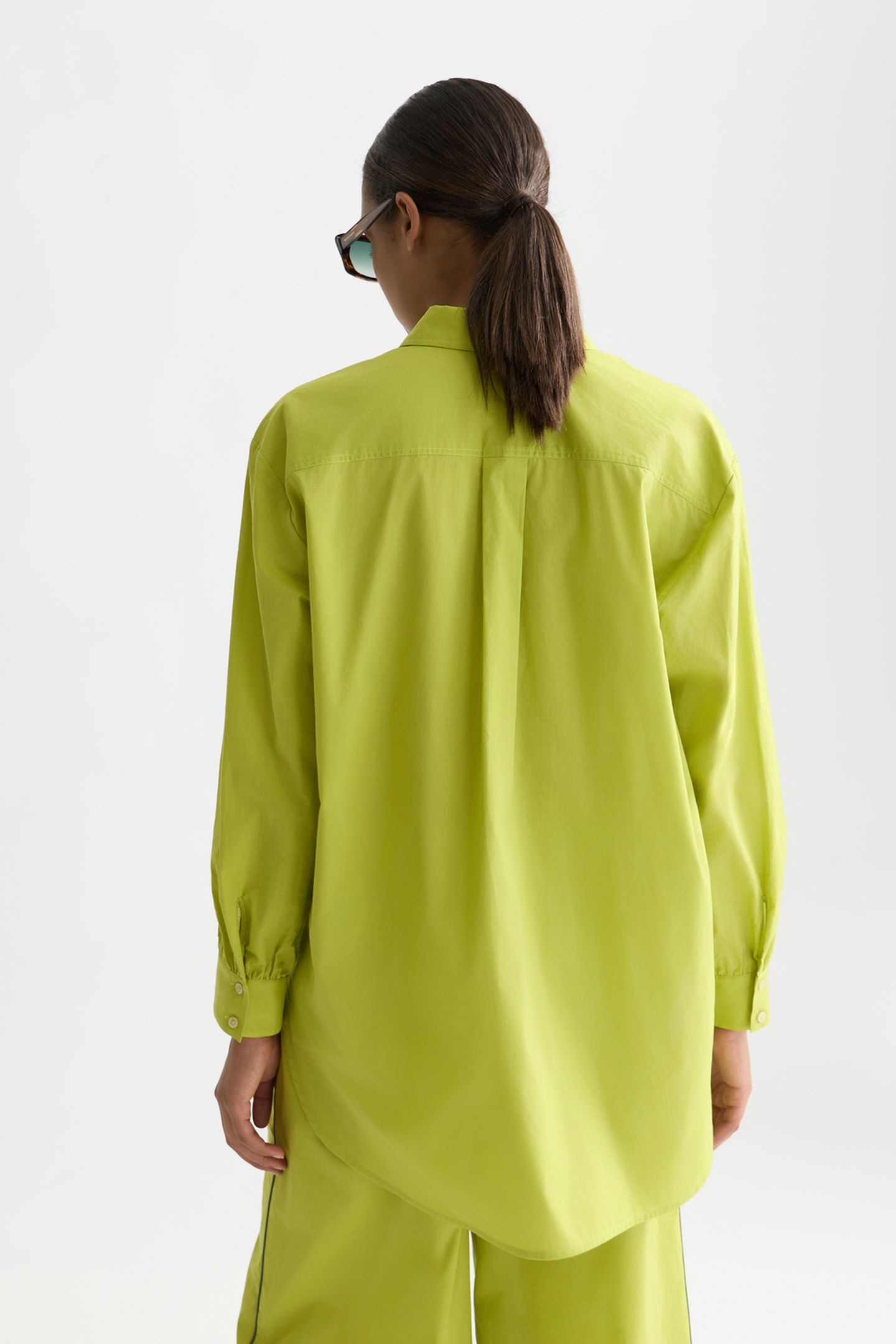 COTTON VOILE OVERSIZED SHIRT GREEN OASIS 2