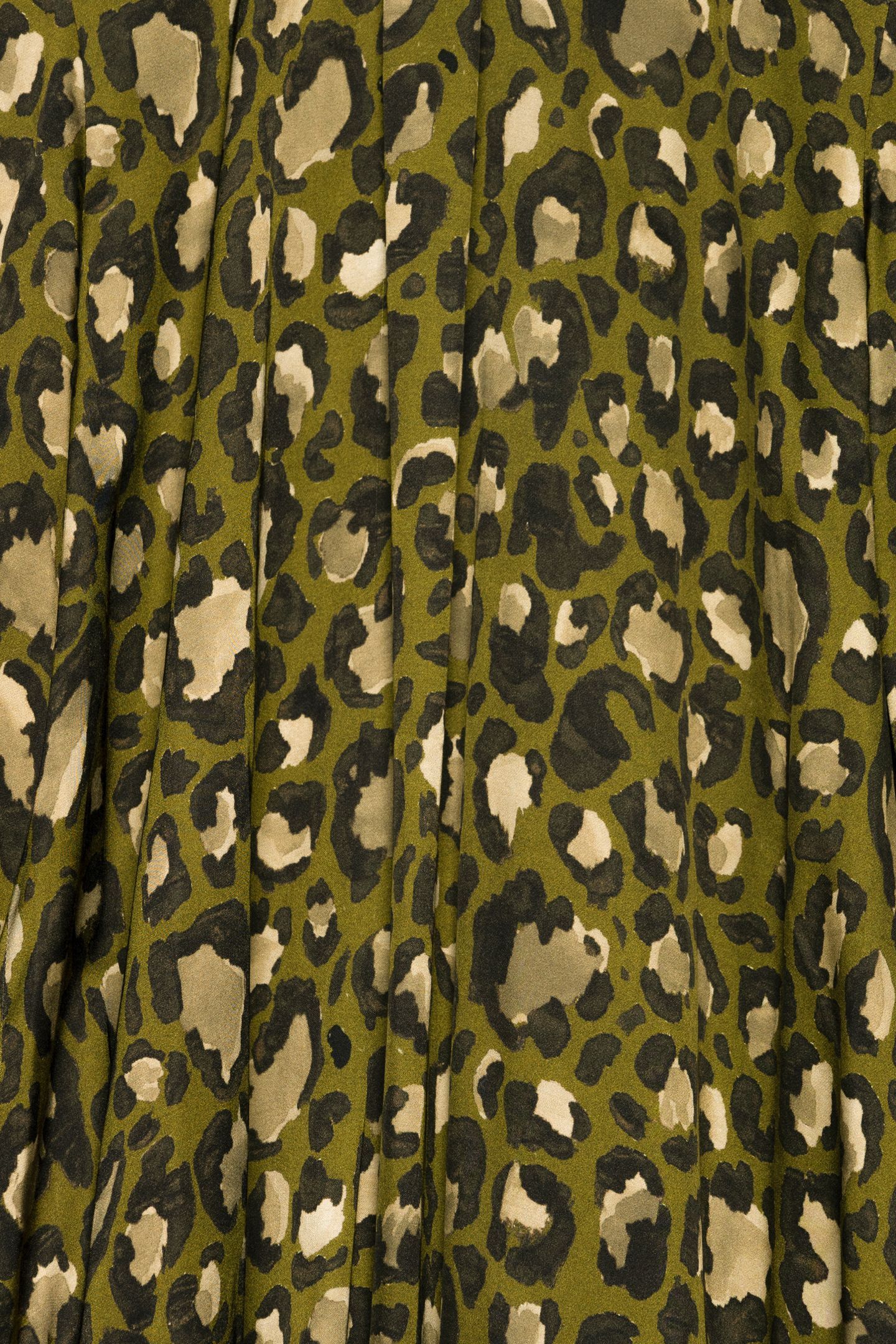 KHAKI BAGGY DRESS WITH LEOPARD TACHIST PRINT 6