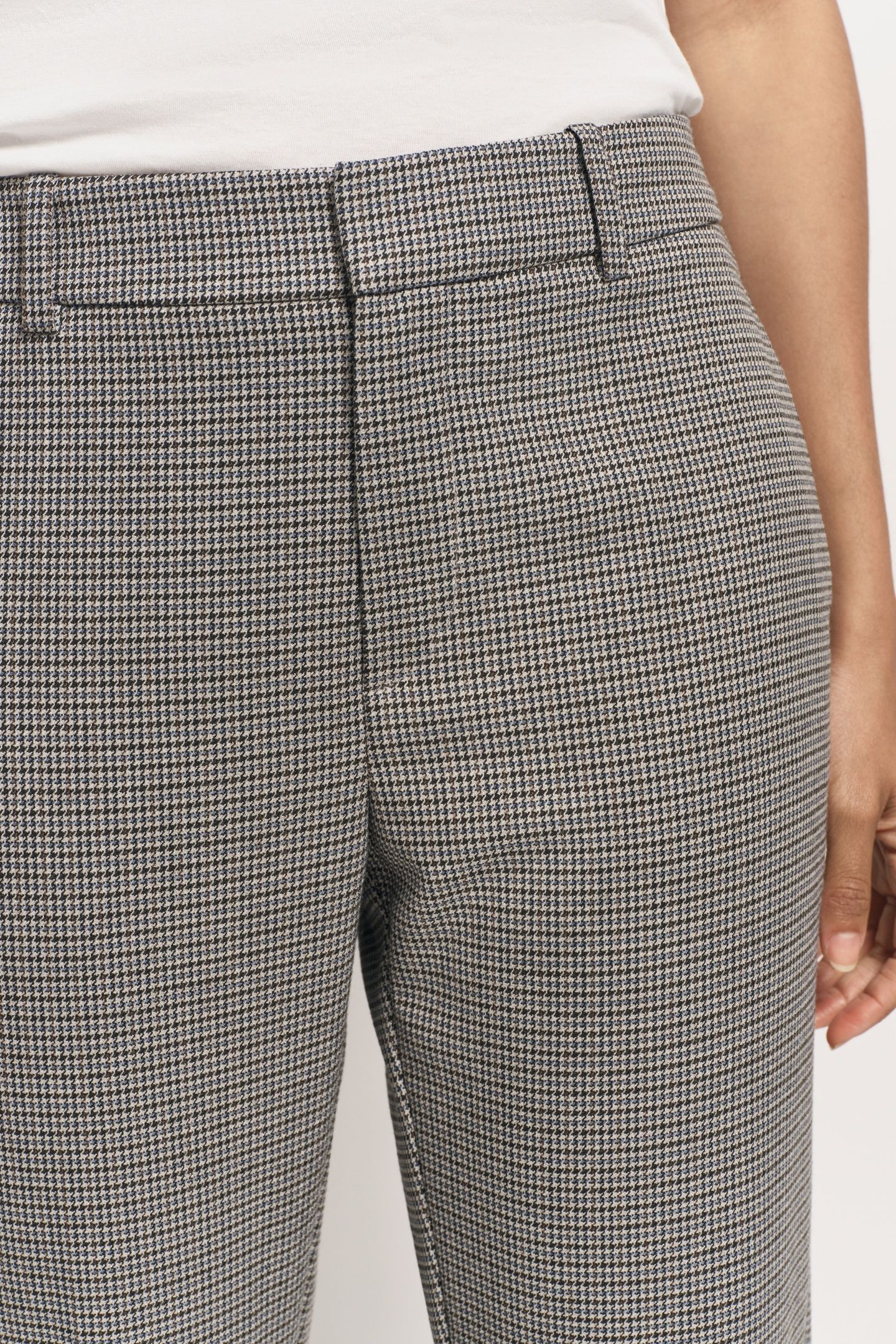 PAN - BLUE SUIT TROUSERS WITH FLEA FOOT PATTERN 4