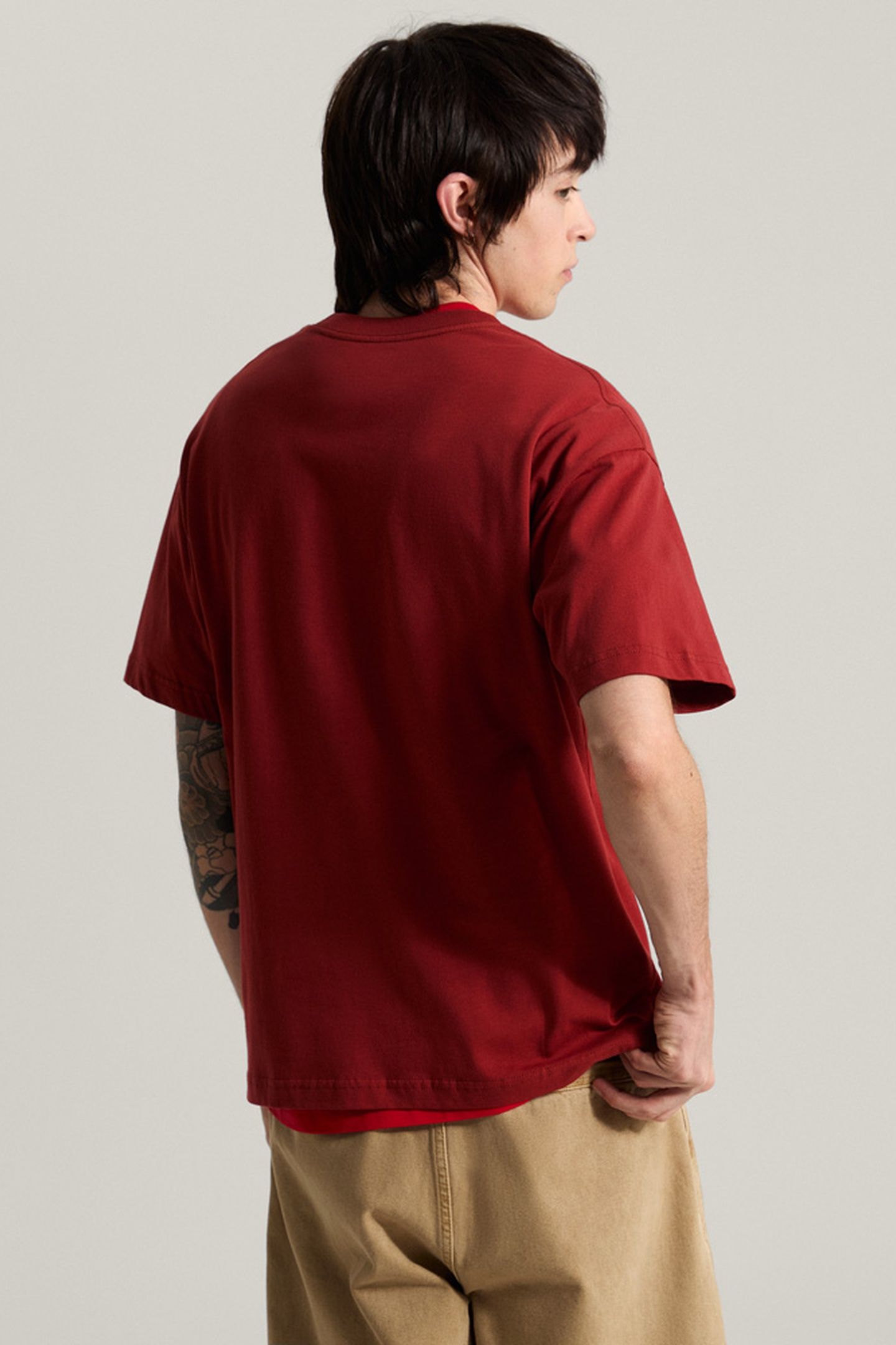 LEFT CHEST II LOOSE SS TEE POPPY EMBER 2