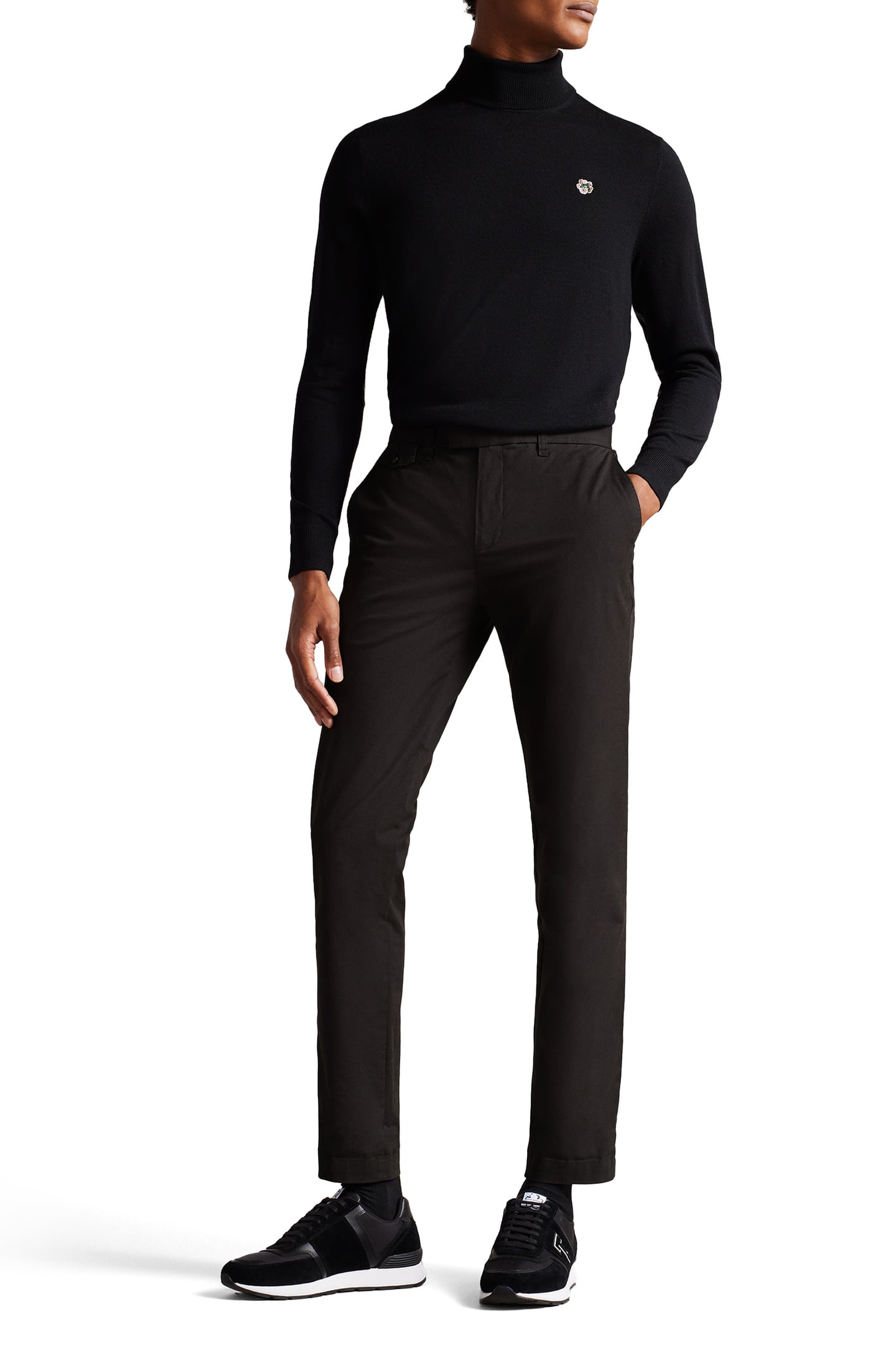 GENAY SLIM FIT SMART TROUSERS BLACK 1
