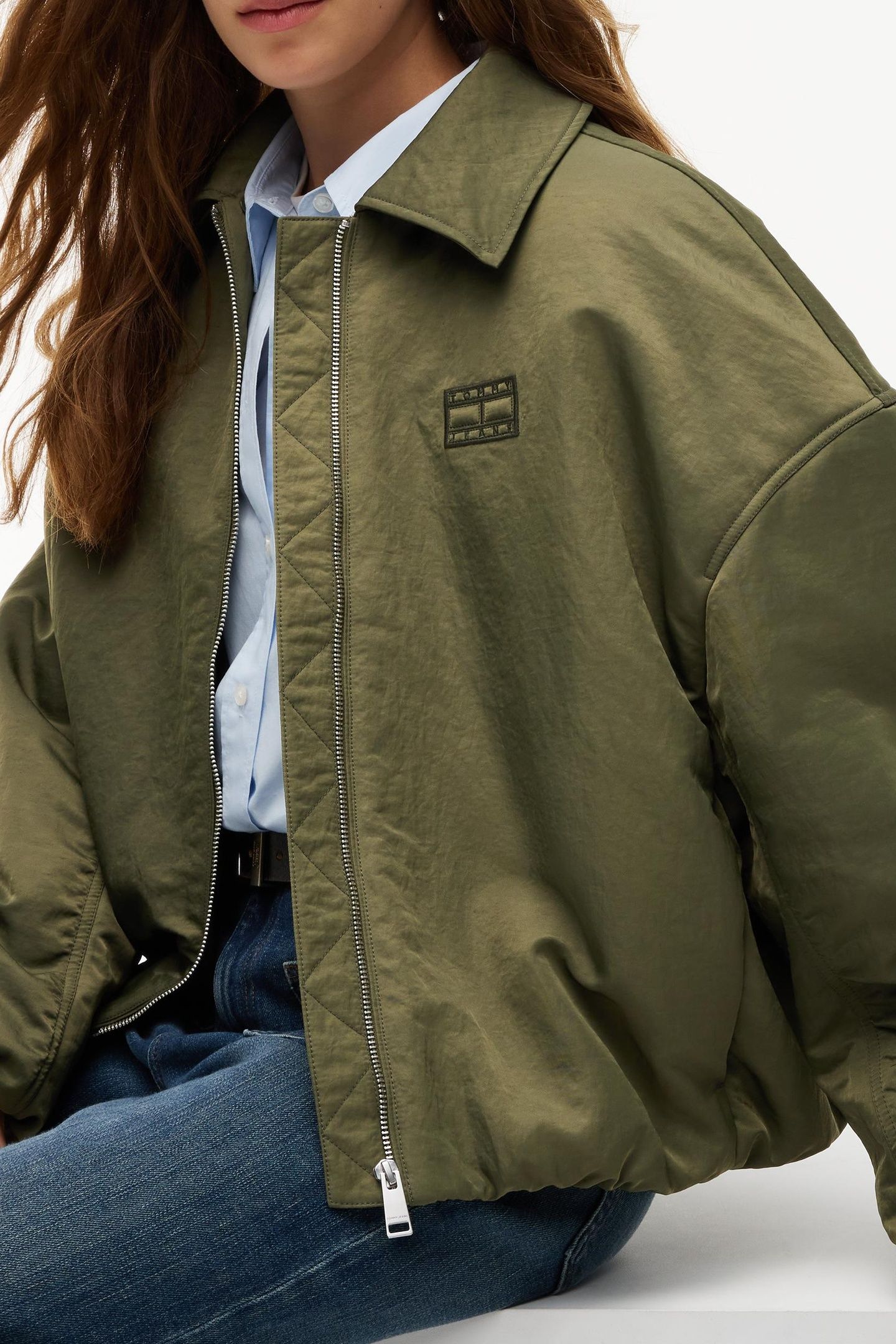 FUR COLLAR UTILITY JACKET GREEN 5