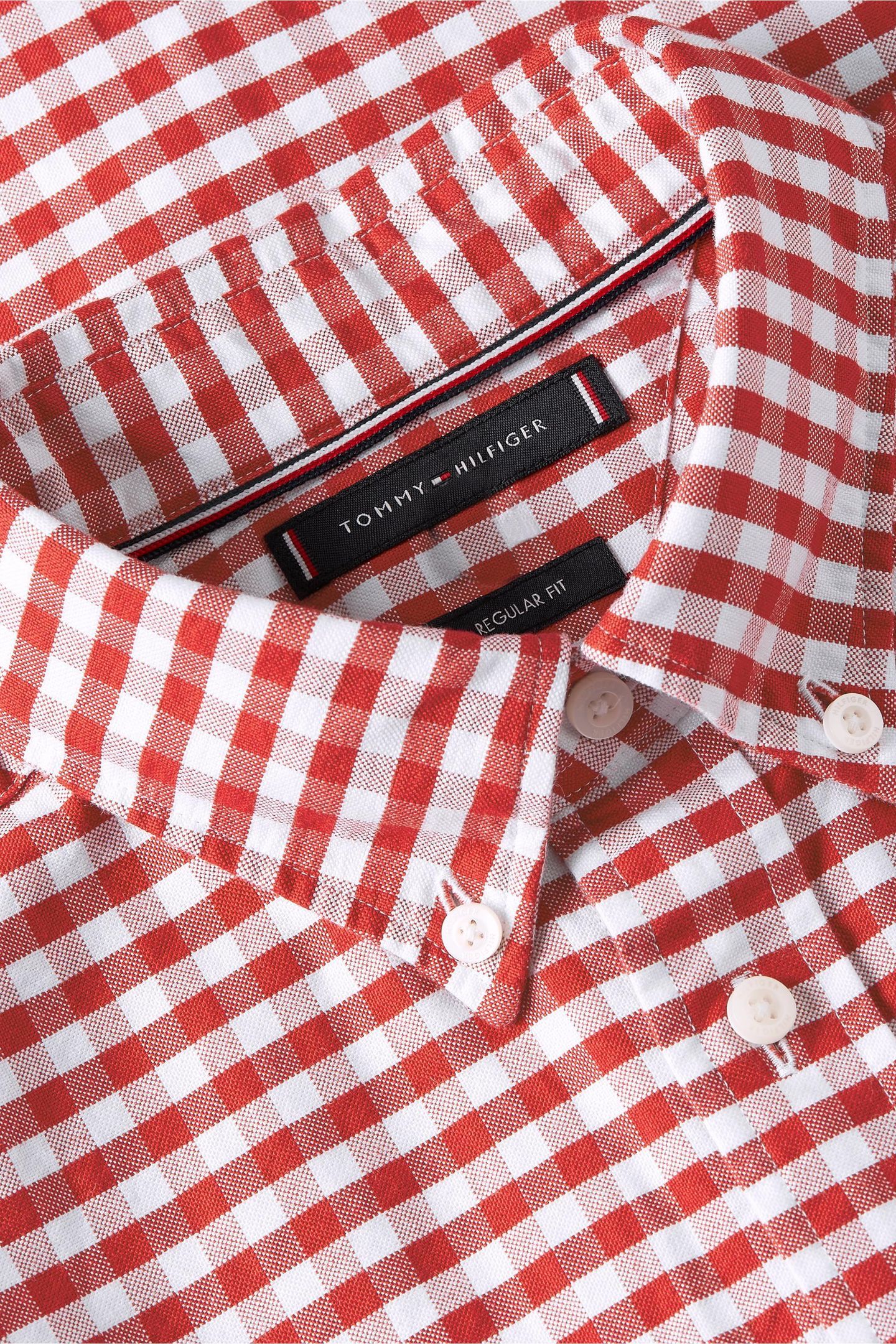 HERITAGE OXFORD SHIRT MEDIUM RED/CHECK 3