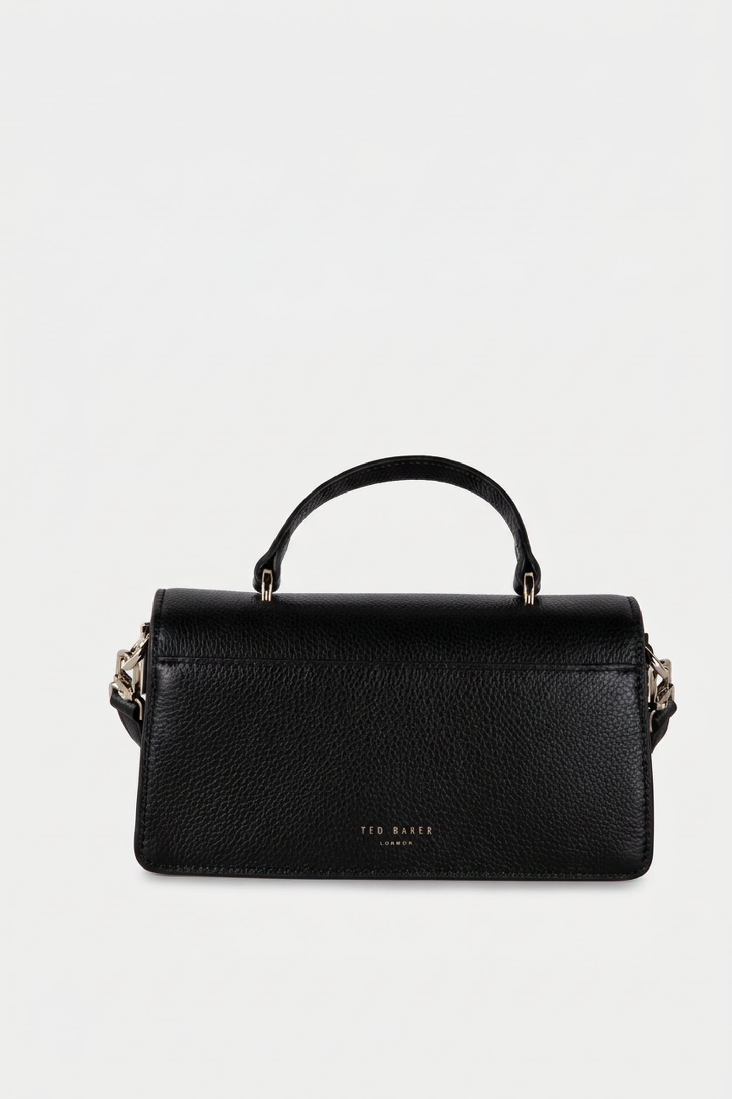 BAR DETAIL ELONGATED TOP HANDLE BAG BLACK 3