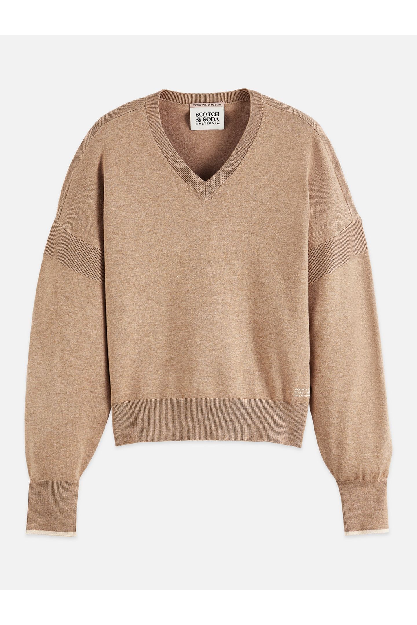 V-NECK RELAXED PULLOVER AMPHORA MELANGE 1