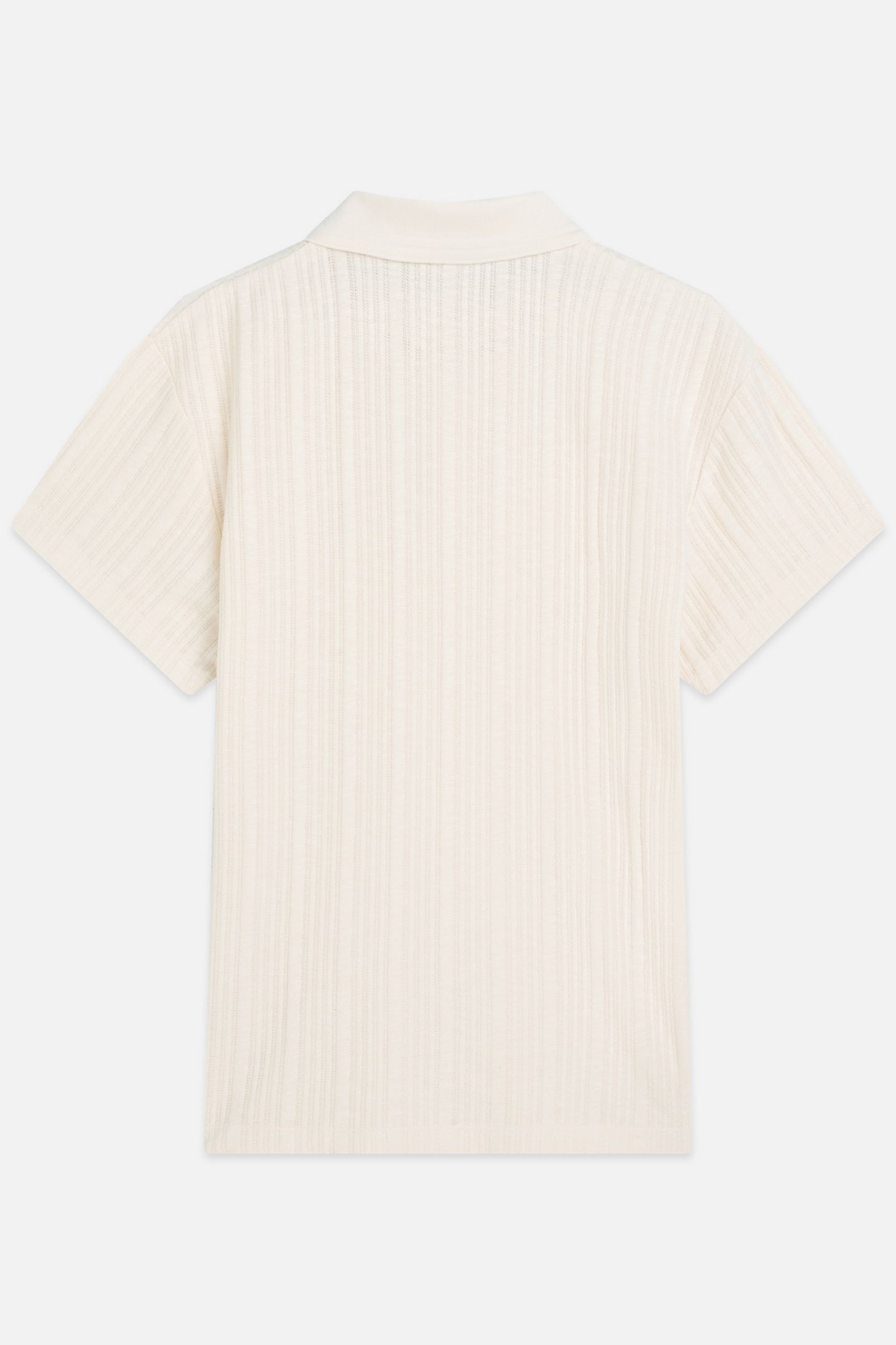 STRUCTURED RIBBED RELAXEDFIT POLO LIGHT BEIGE 4