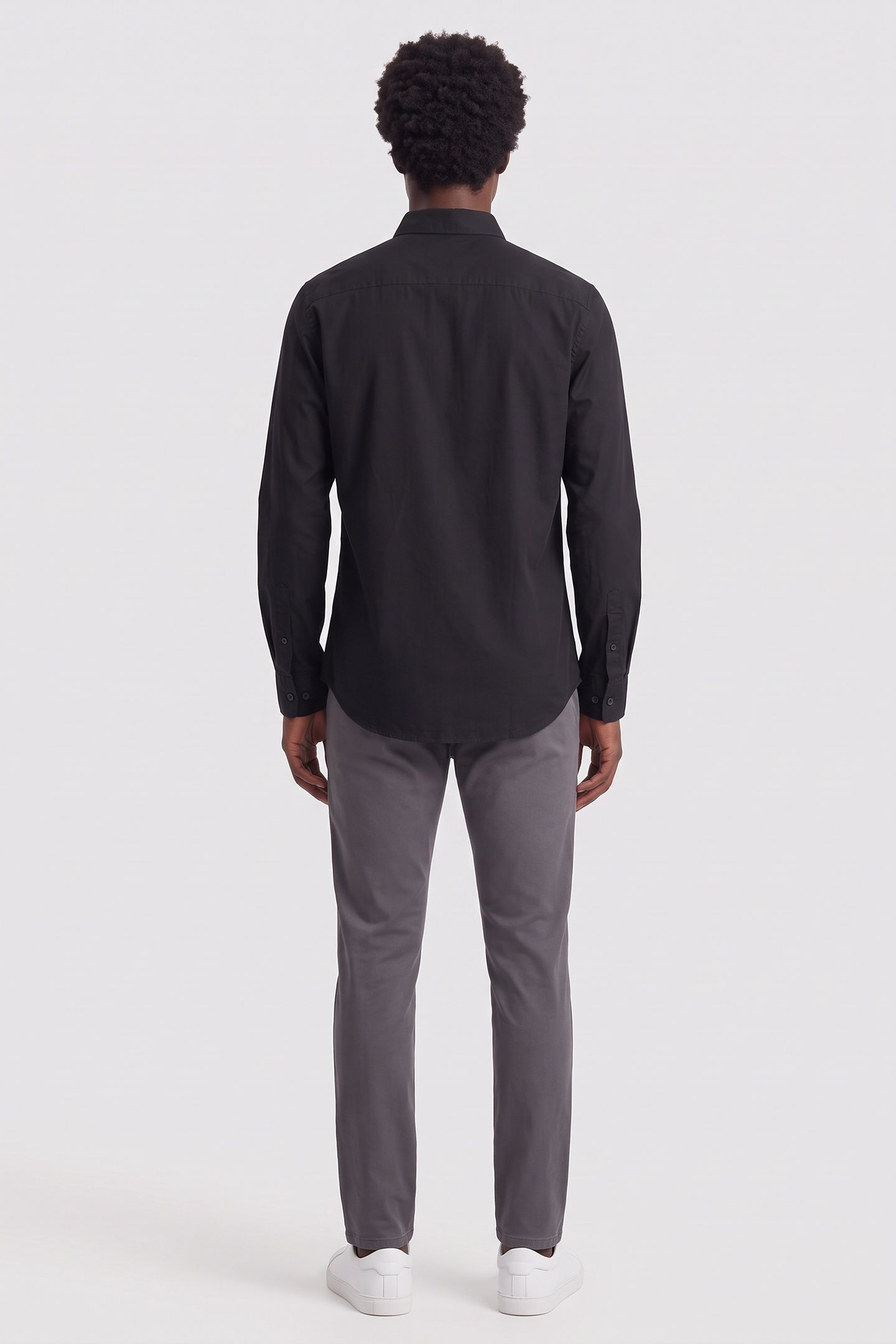 LS SOLID OXFORD CLASSIC SHIRT BLACK 2