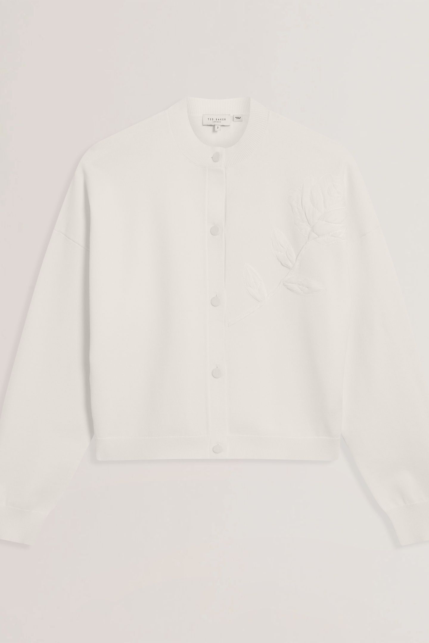 ORGANZA APPLIQUE CARDIGAN IVORY 3