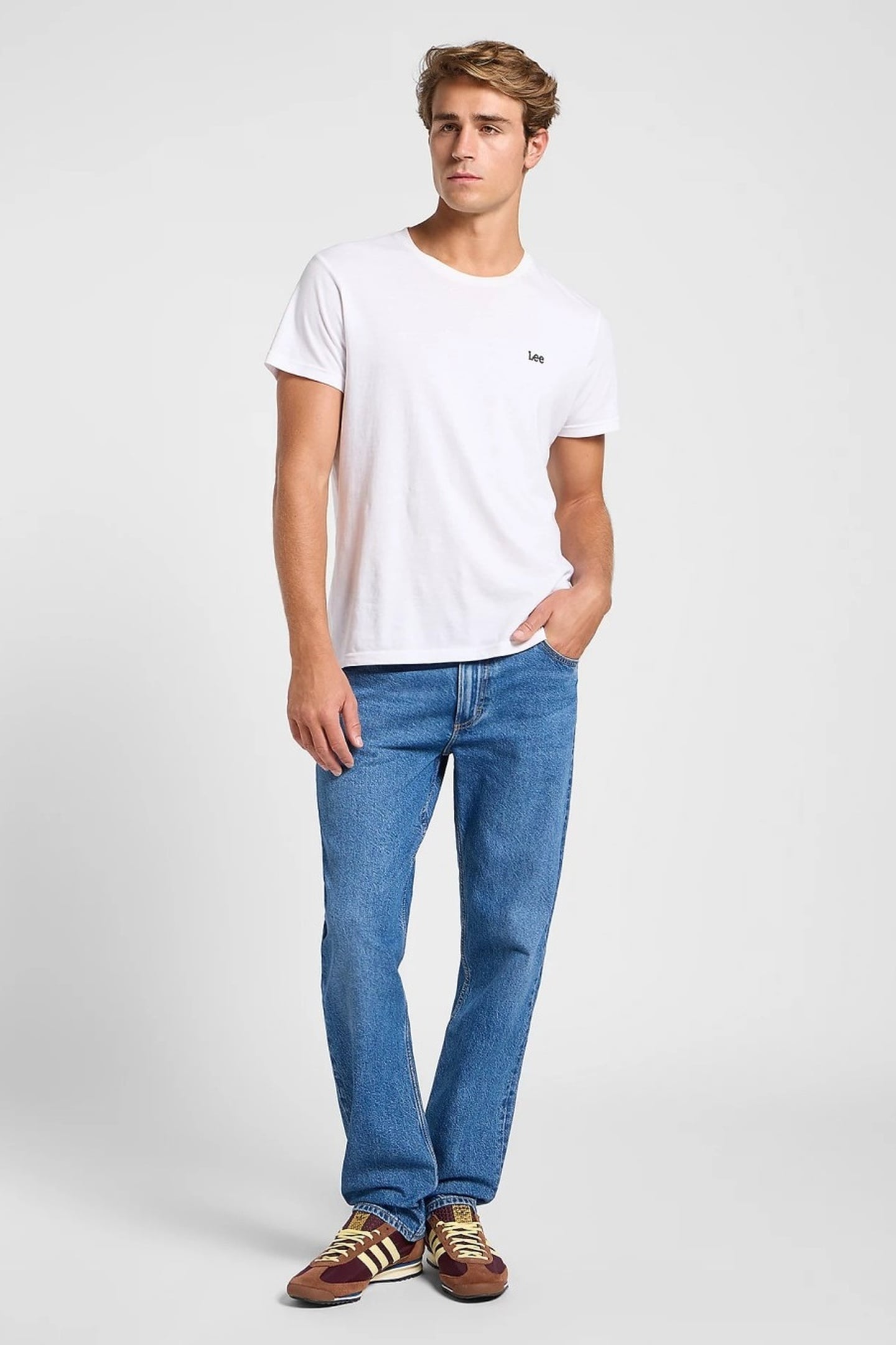 WEST BLUE BEAM REGULAR STRAIGHT JEANS DENIM BLUE 3