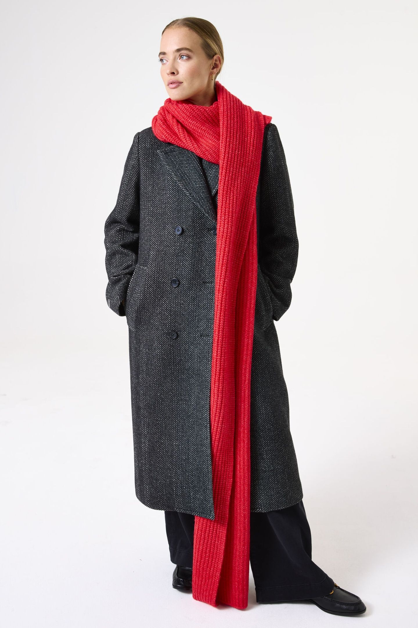 LADIES SCARF CHILI RED 1