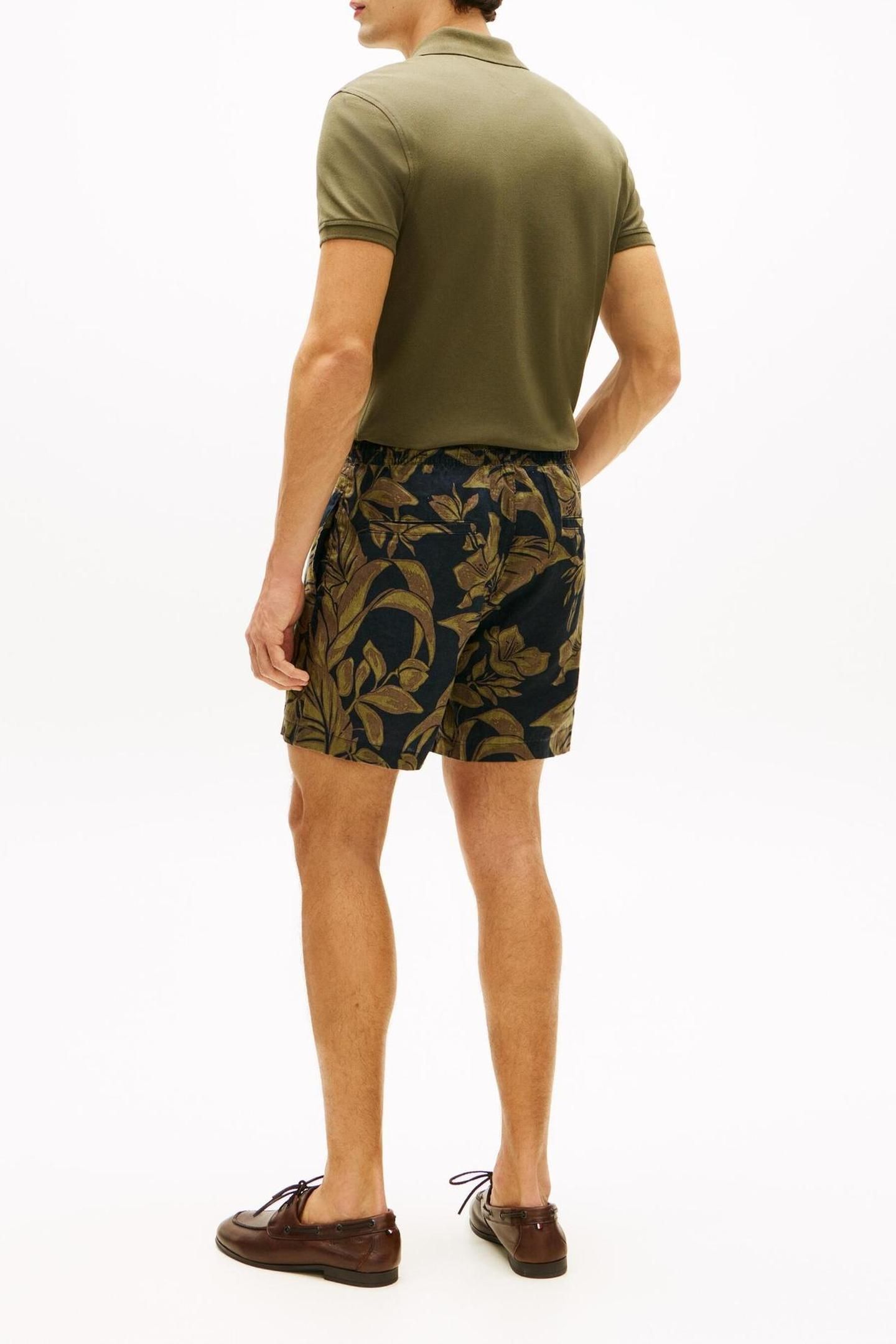 DOVER 6 PO LINEN SHORTS DARK NIGHT NAVY ALLOVER 2
