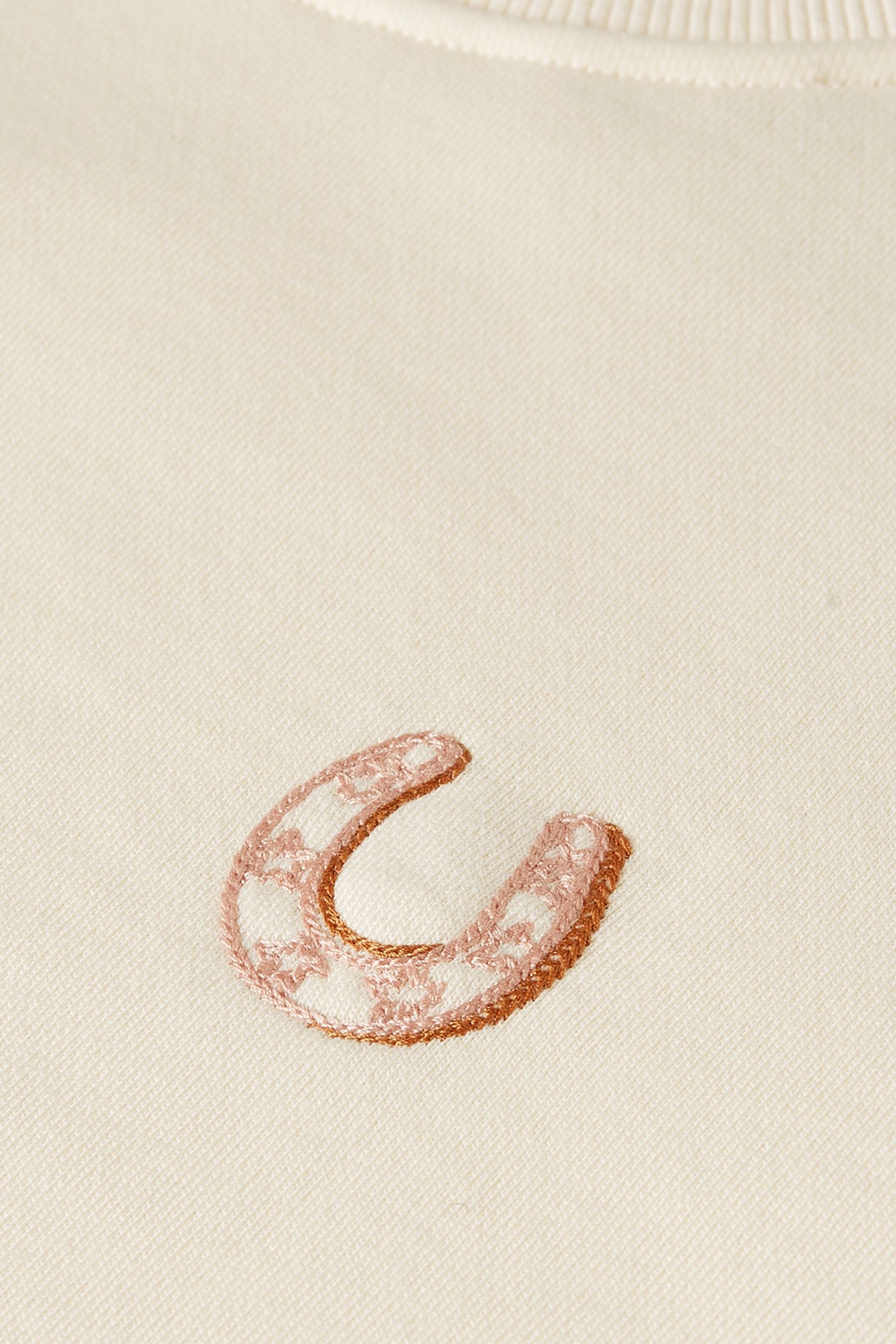 EMBROIDERED REGULAR-FIT SWEATSHIRT EGGNOG 6