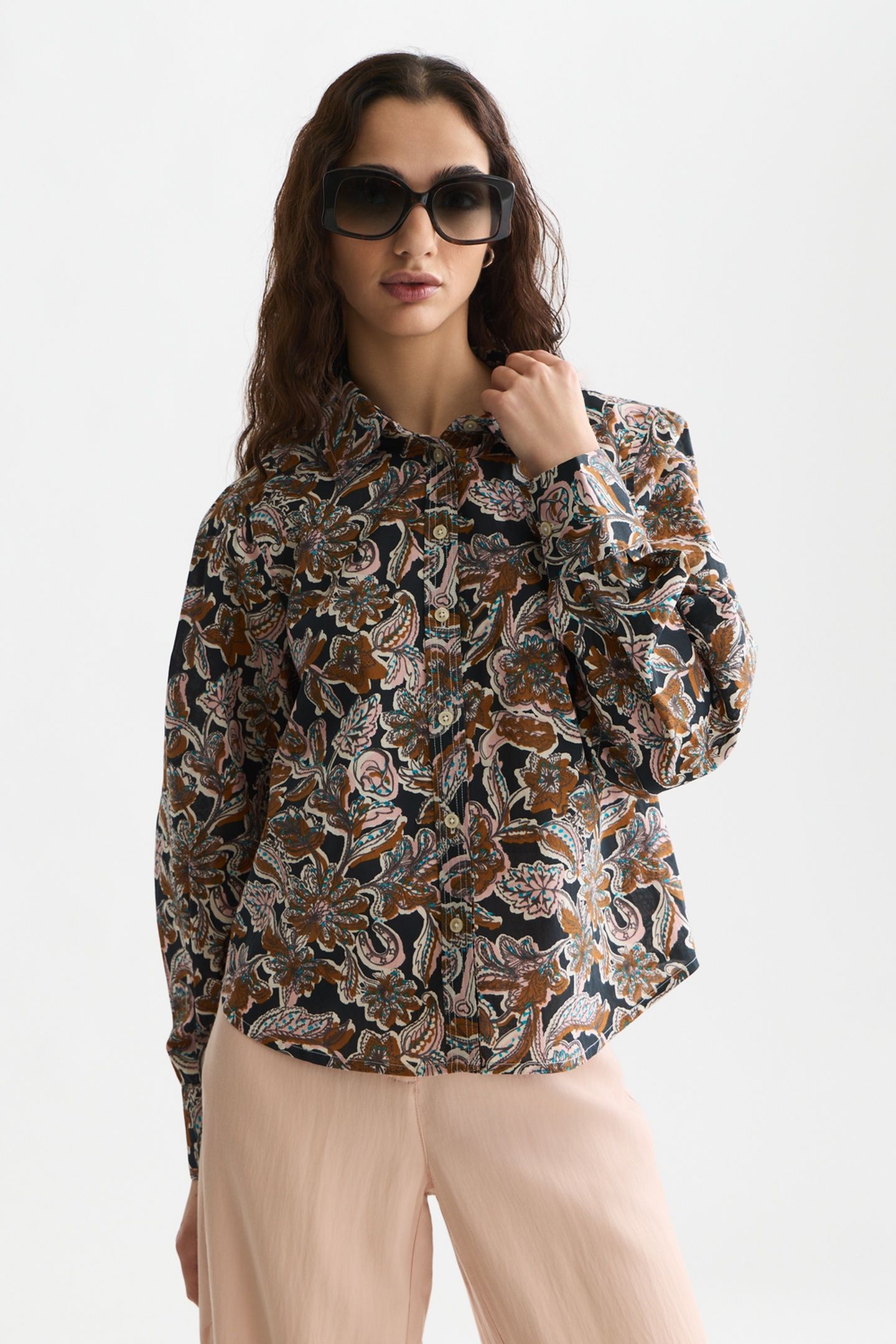 PRINTED RELAXED FIT SHIRT LUCKY BANDANA MULTI METEORITE 1