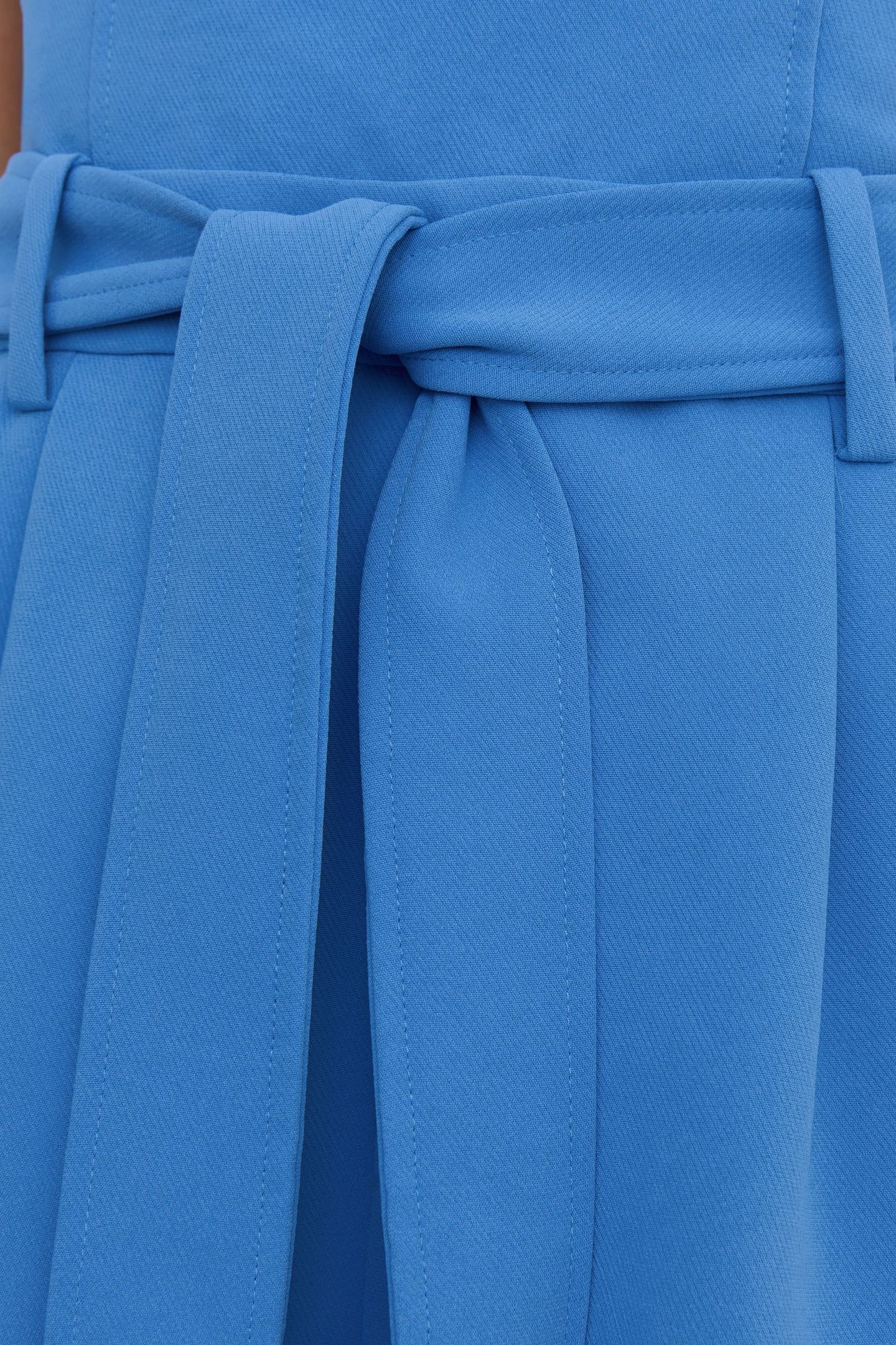 STRUCTURED BELTED PLAYSUIT BLUE 4