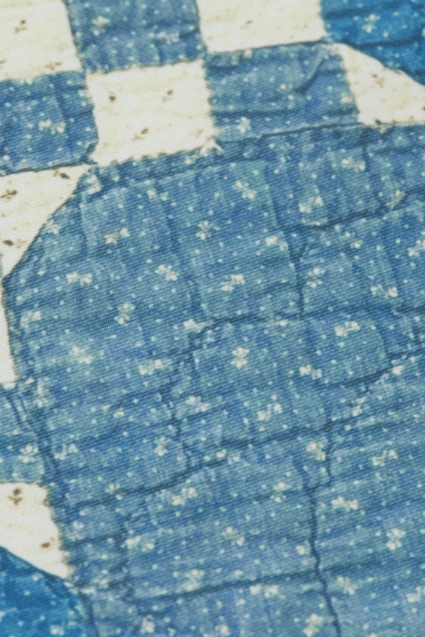 HEIRLOOM QUILT PRINT FOULARD NAVY / WHITE 3