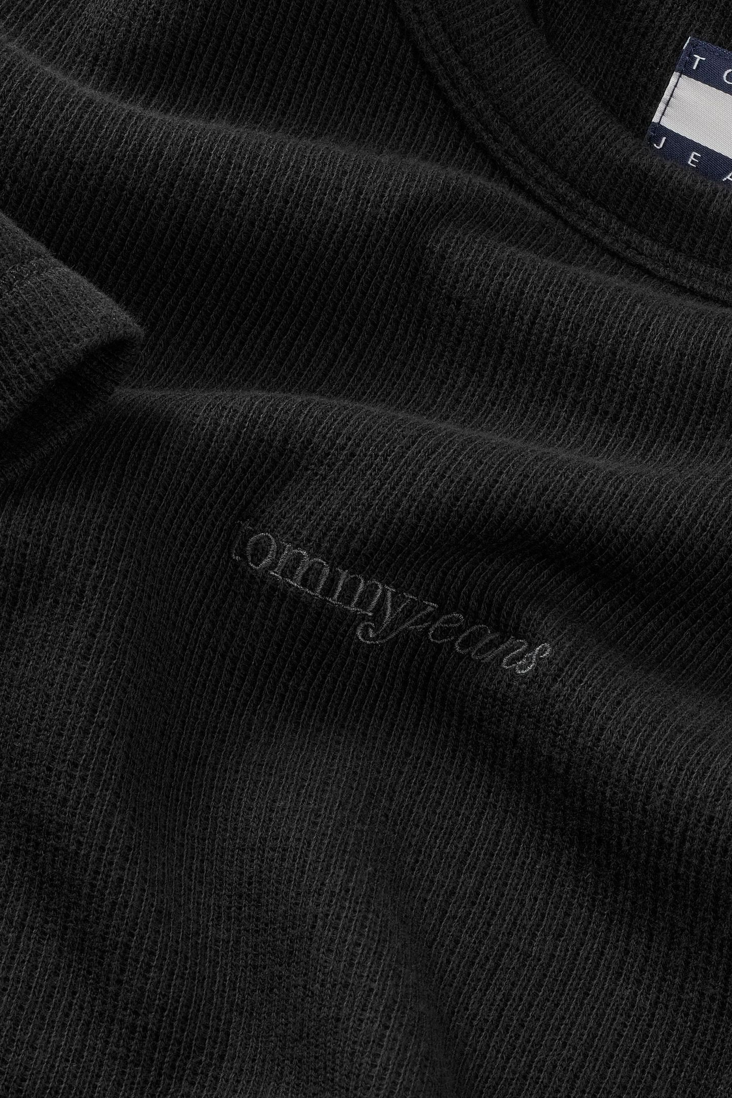 TJM SLIM WAFFLE TEE BLACK 5