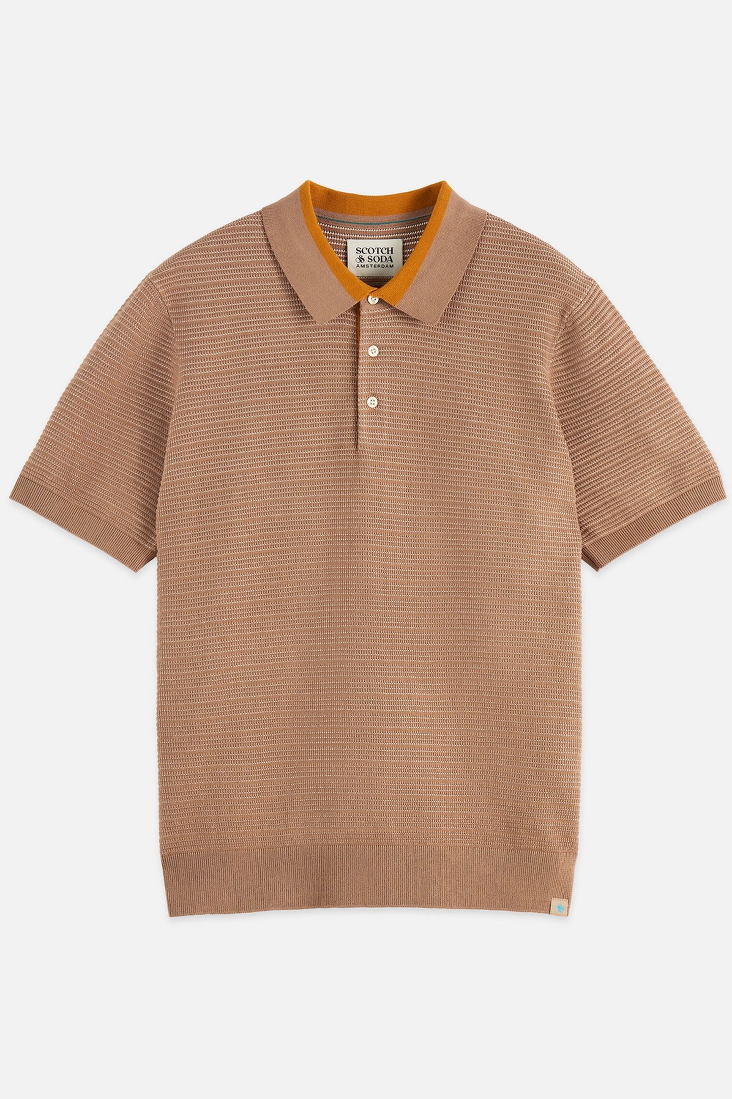 STRUCTURED KNITTED REGULAR-FIT POLO NAVY 4