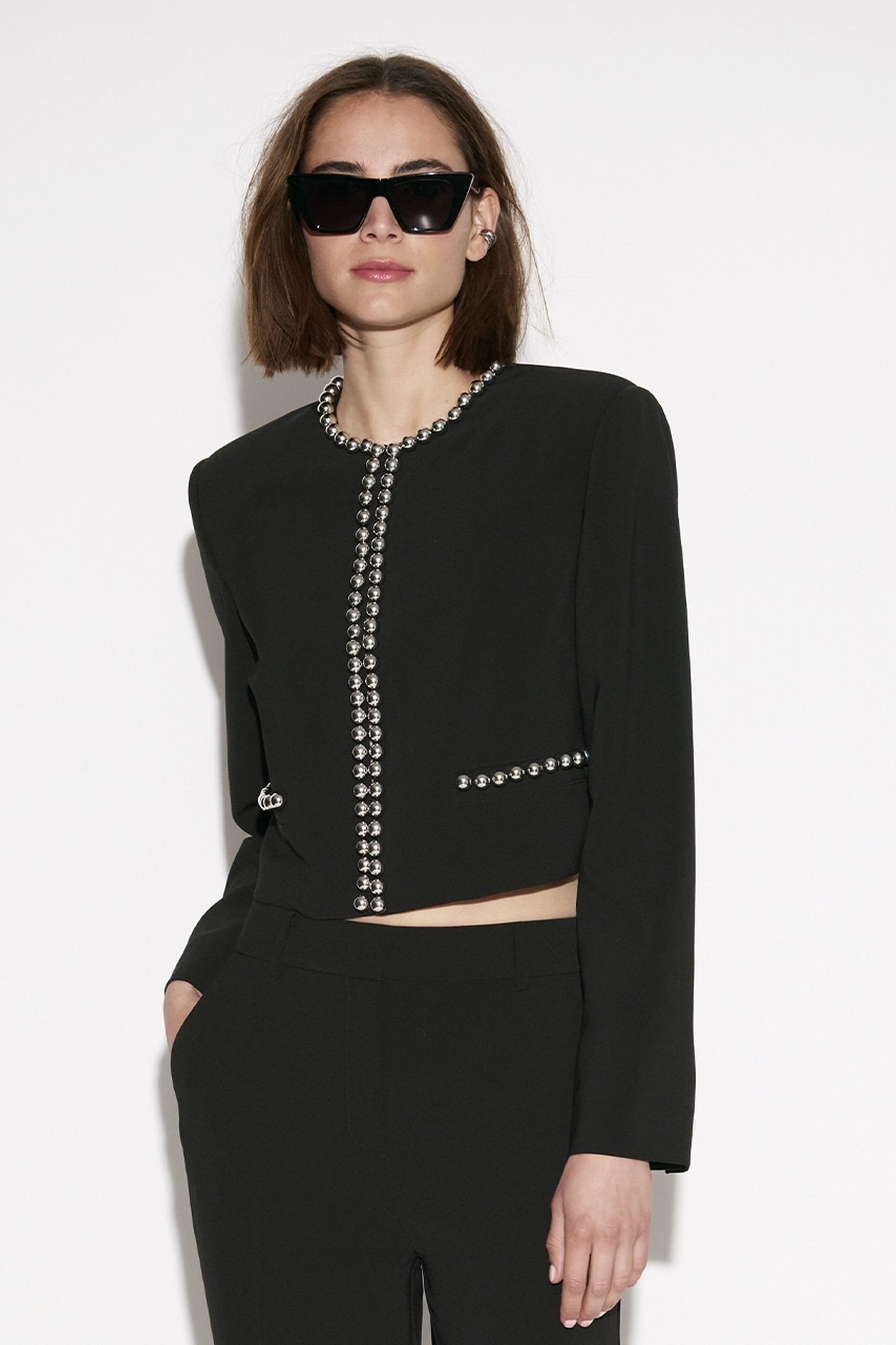VIRGO BEAD BLAZER RAVEN 2