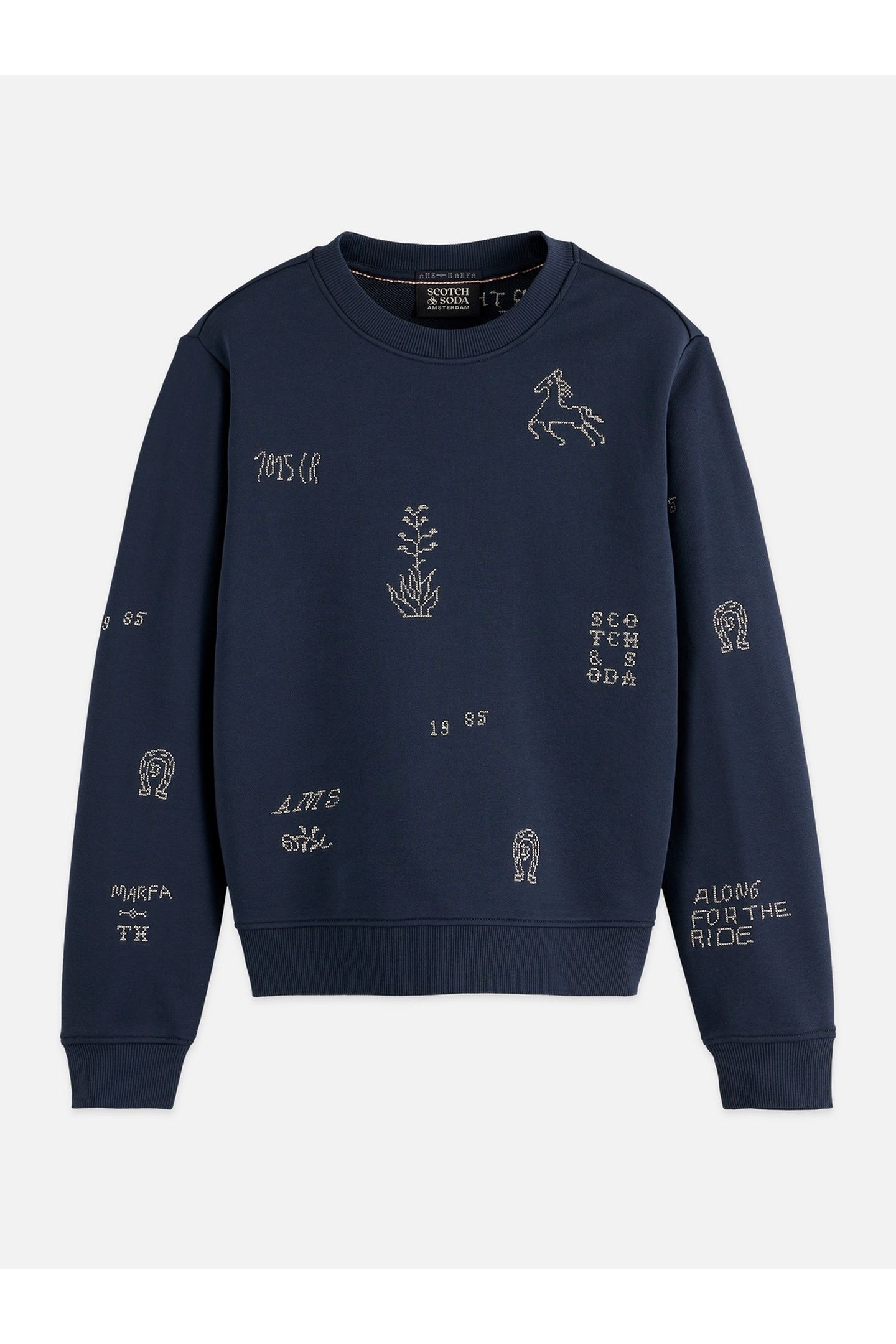 EMBROIDERED REGULAR FIT SWEATSHIRT CARBON 4